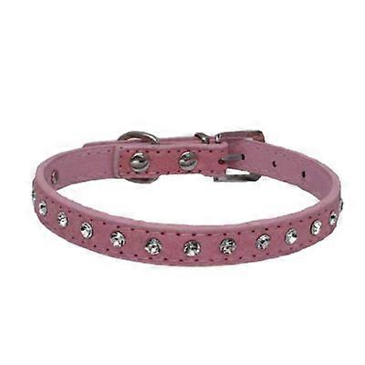 PU leather + diamond pet collar