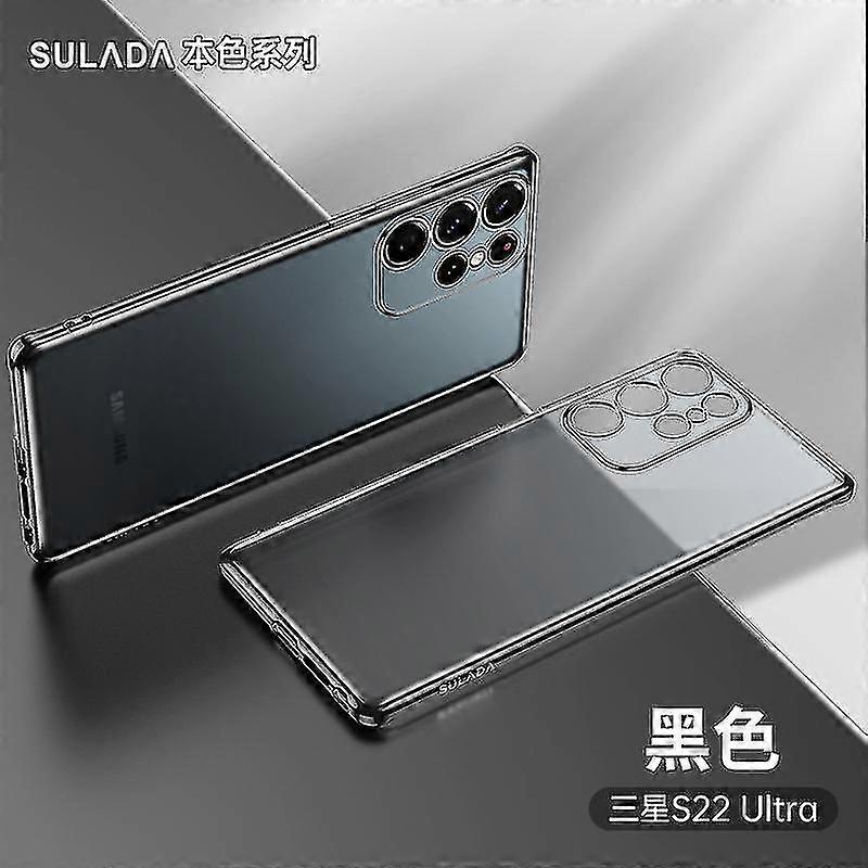 Clear Phone Case Compatible Samsung S22 Ultra/s22+/s22 Plating Frame Transparent Matte Case Ultra Thin