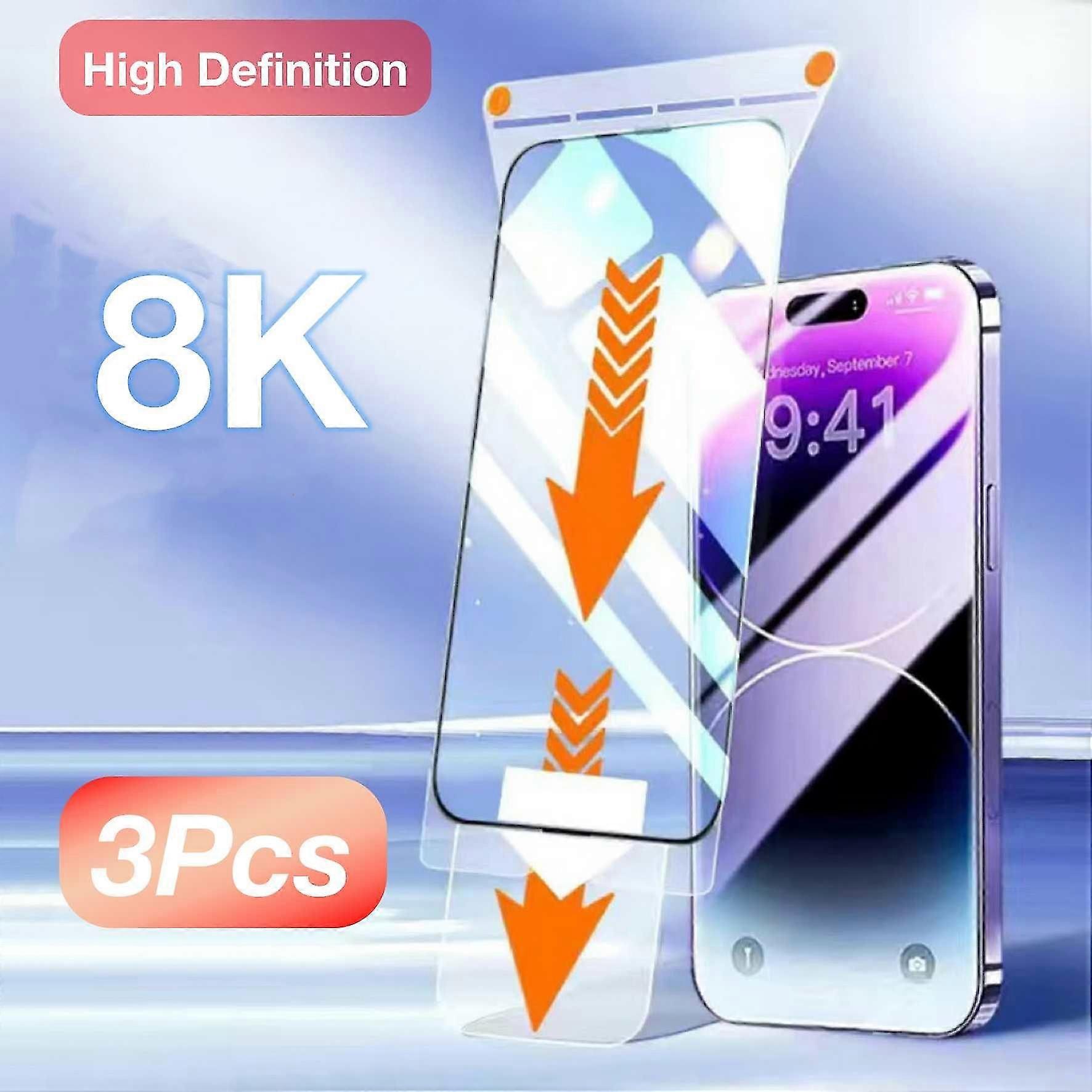 For Iphone 14 Pro Max Plus Tempered Glass Screen Protector Iphone 15 14 13 12 Pro Max Glass Protective Plus Anti Glare Magicjohn