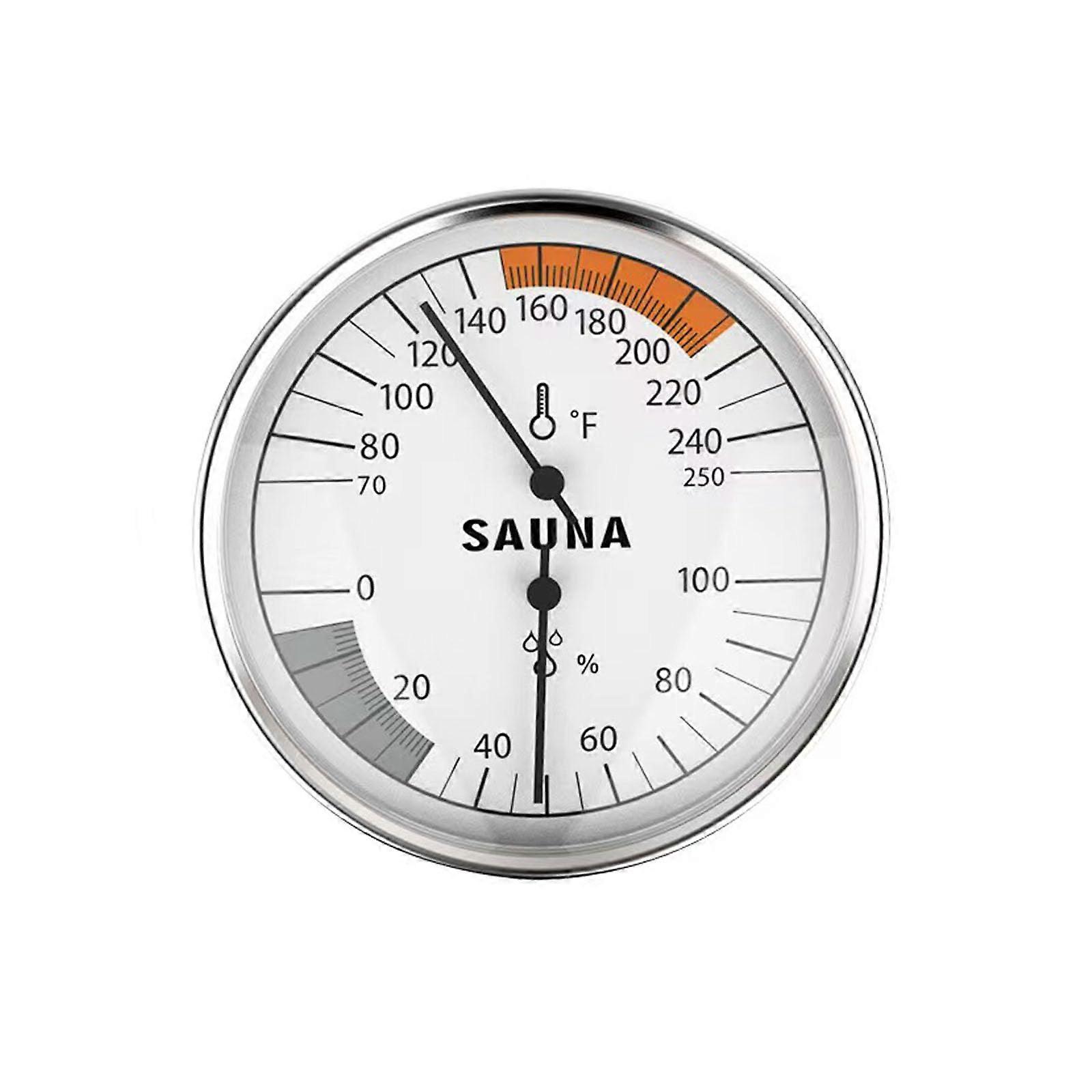 2 in 1 Sauna Hygrometer and Thermometer, No Batteries Required, Indoor Temperature and Humidity Monitor for Infrared Steam Saunas