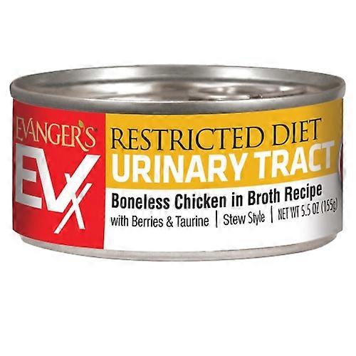 Evangers Evanger's限制饮食尿路猫粮,无骨鸡汤,24个/5盎司(24个(24个装)
