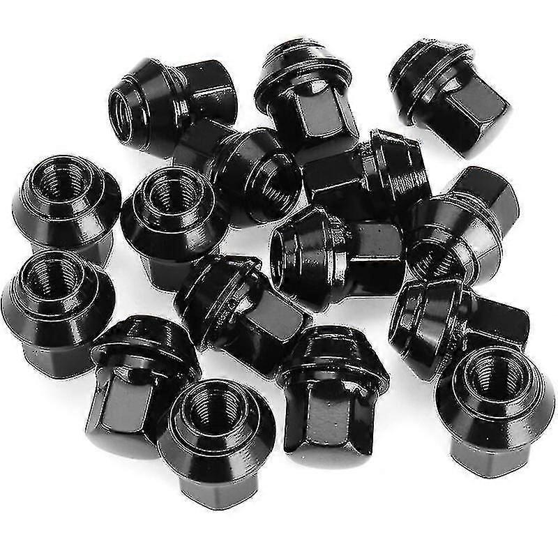 16 écrous de roue en alliage noir pour Ford Fiesta MK4 MK5 MK6 MK7 MK8 (M12 x 1,5)