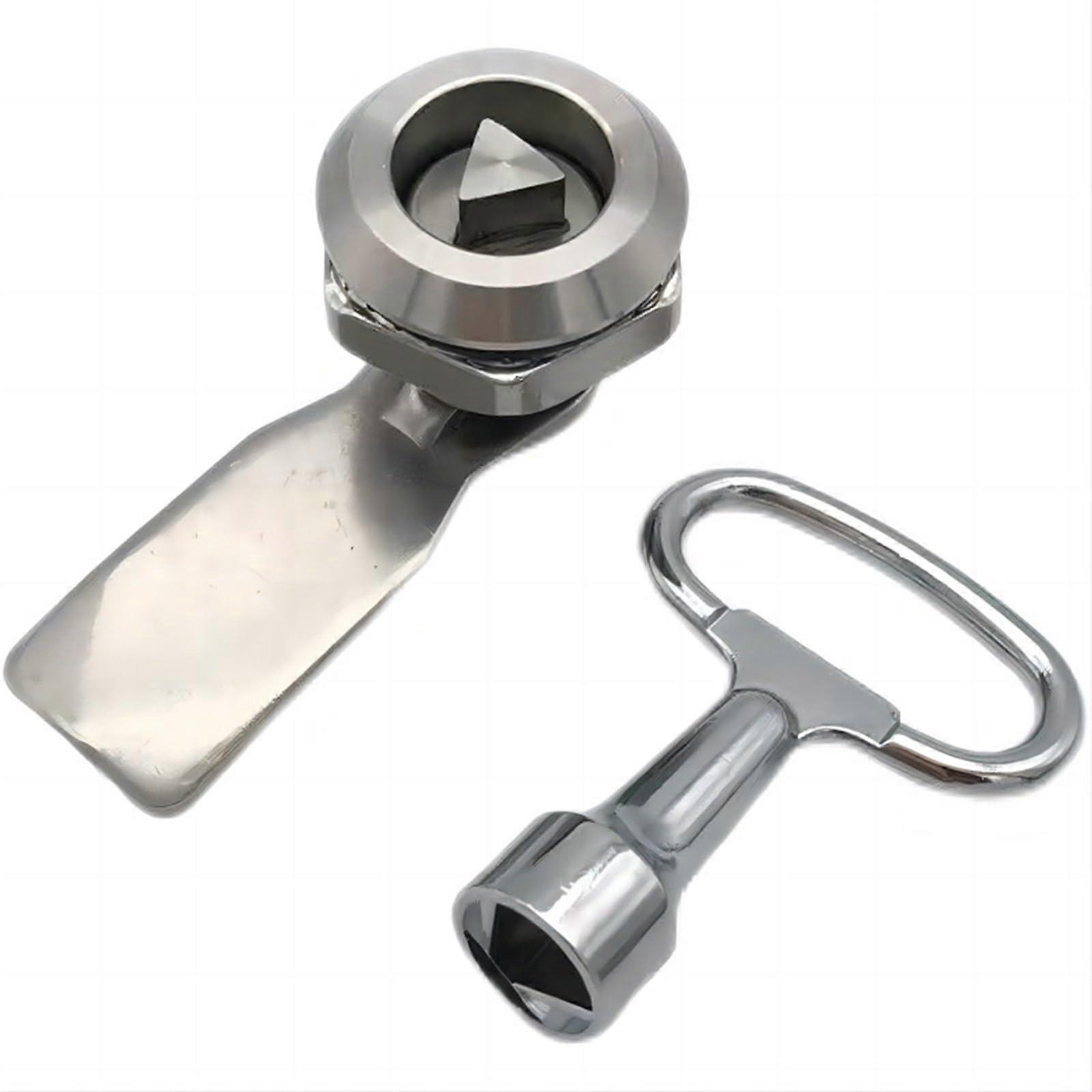 Stainless Steel MS705 Tool Lock with Rotating Tongue for 18mm Industrial Cabinet Cam Lock, 1 Piece