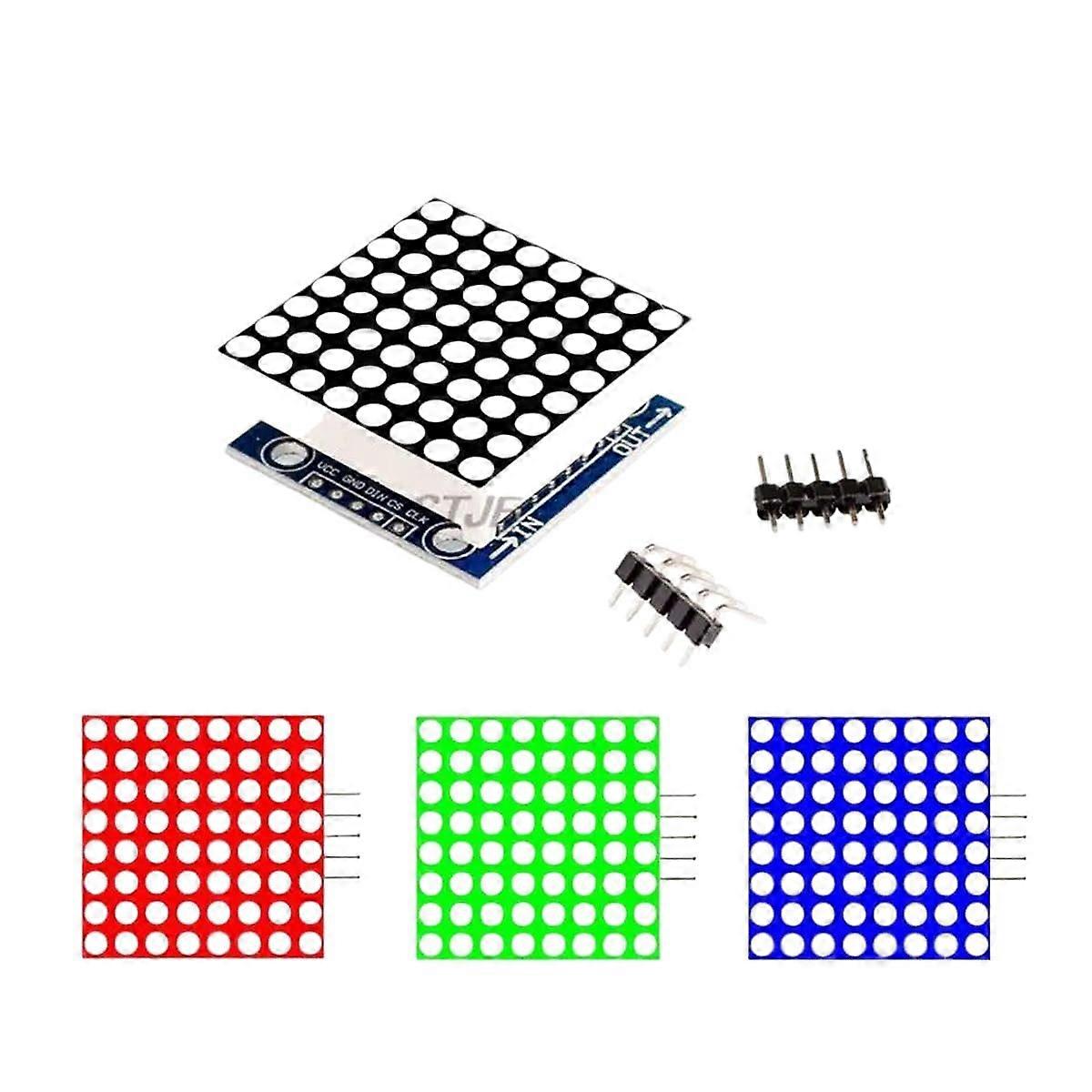 MAX7219 Punktmatrix-Modul Mikrocontroller-Modul DIY-KIT MCU-LED-Display-Steuermodul-Kit