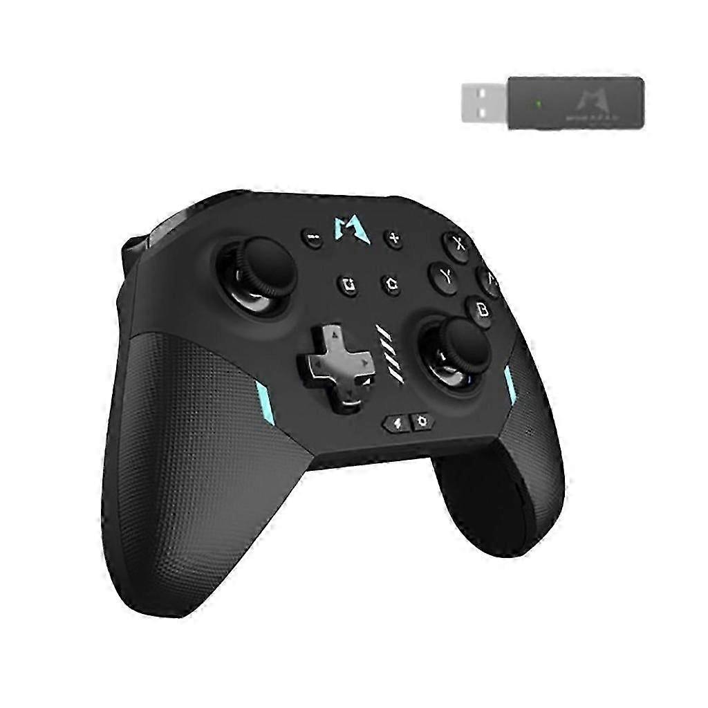 (Black) Mobapad Huben Game Controller 6-axis Wireless Mechanical Gamepad Handle For Pc