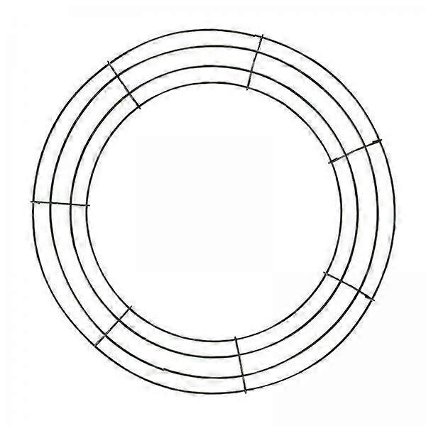 3X Round Wire Wreath Making Frame Craft DIY for Valentine's Day 30cm_Black