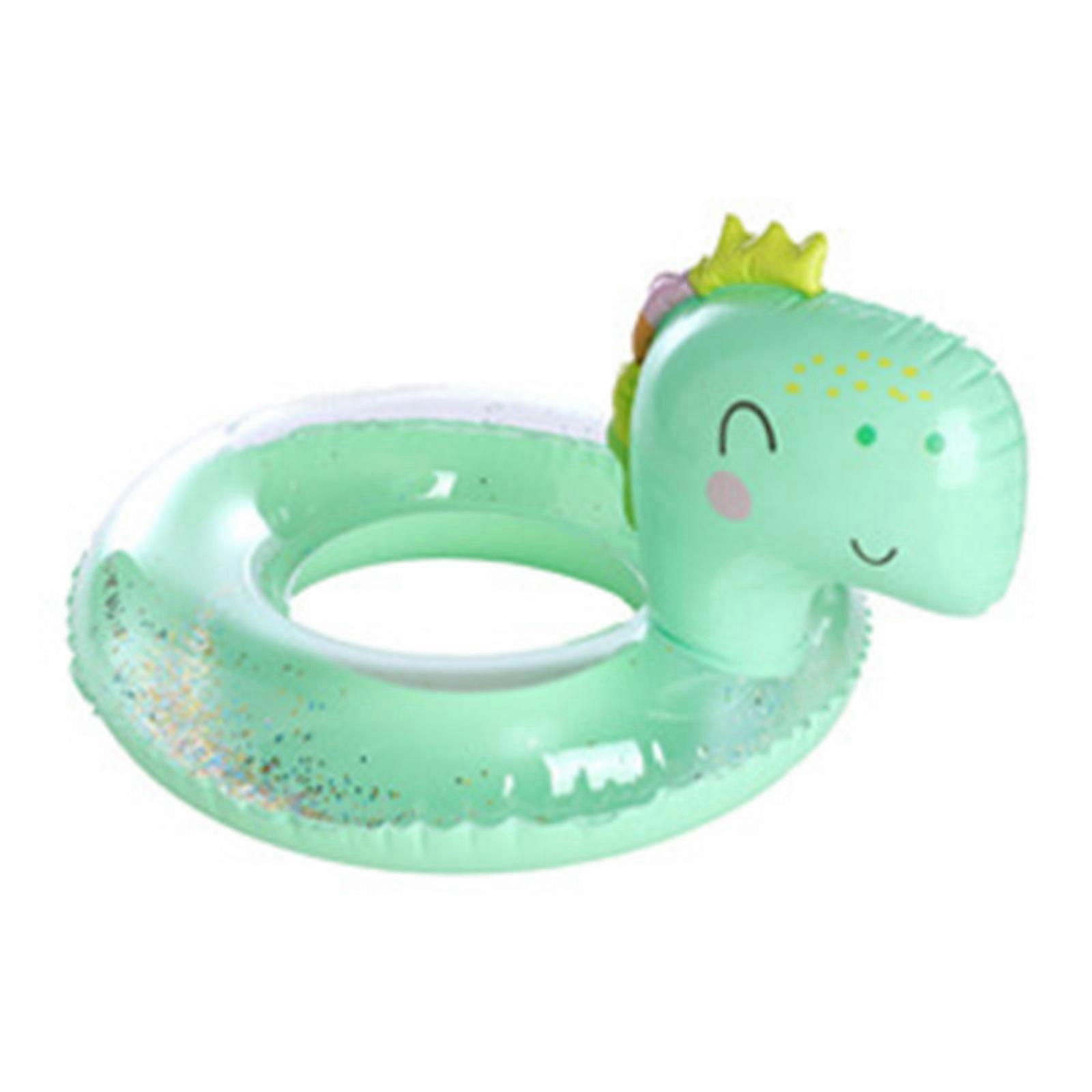 Baby Floats for Pool Inflatable Swimming Ring Floats with Safely Seat for Baby Bath or Swim Training Dinosaur Pattern green