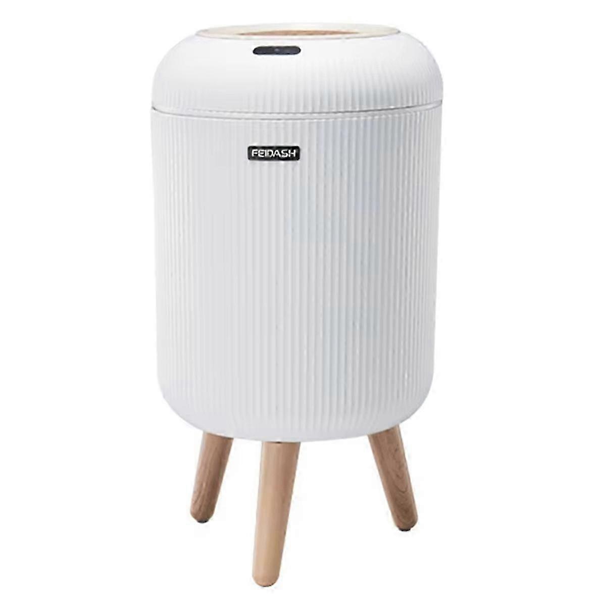 Small Plastic Bedroom Trash Can with Automatic Lid and Motion Sensor