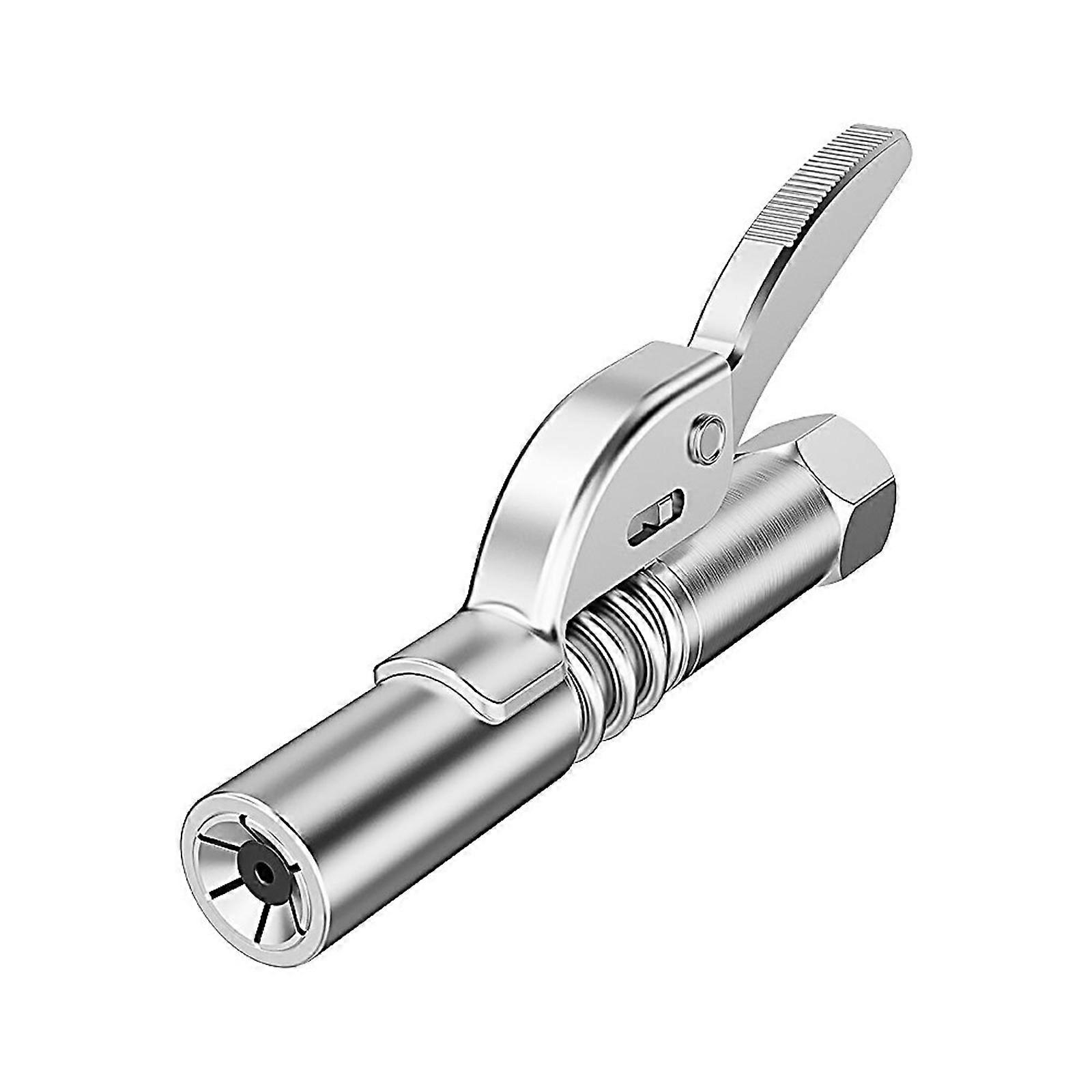 Grease Gun Coupler,Single Handle Grease Gun Tips Heavy Duty 12,000 PSI, Quick Locks on and Release