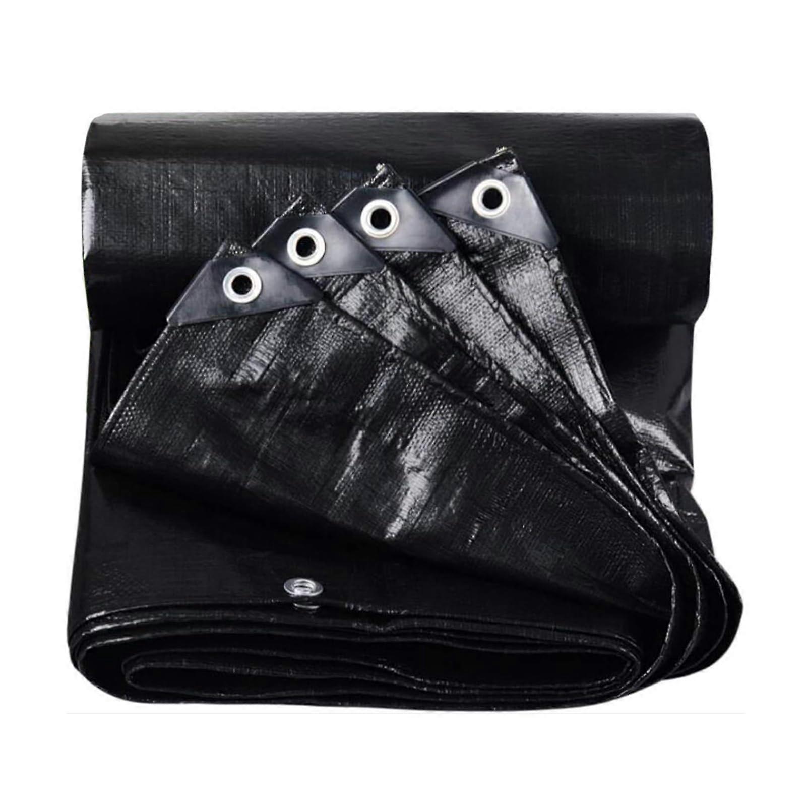 garden tarpaulin with eyelets, 0.32mm, 4x6m Black
