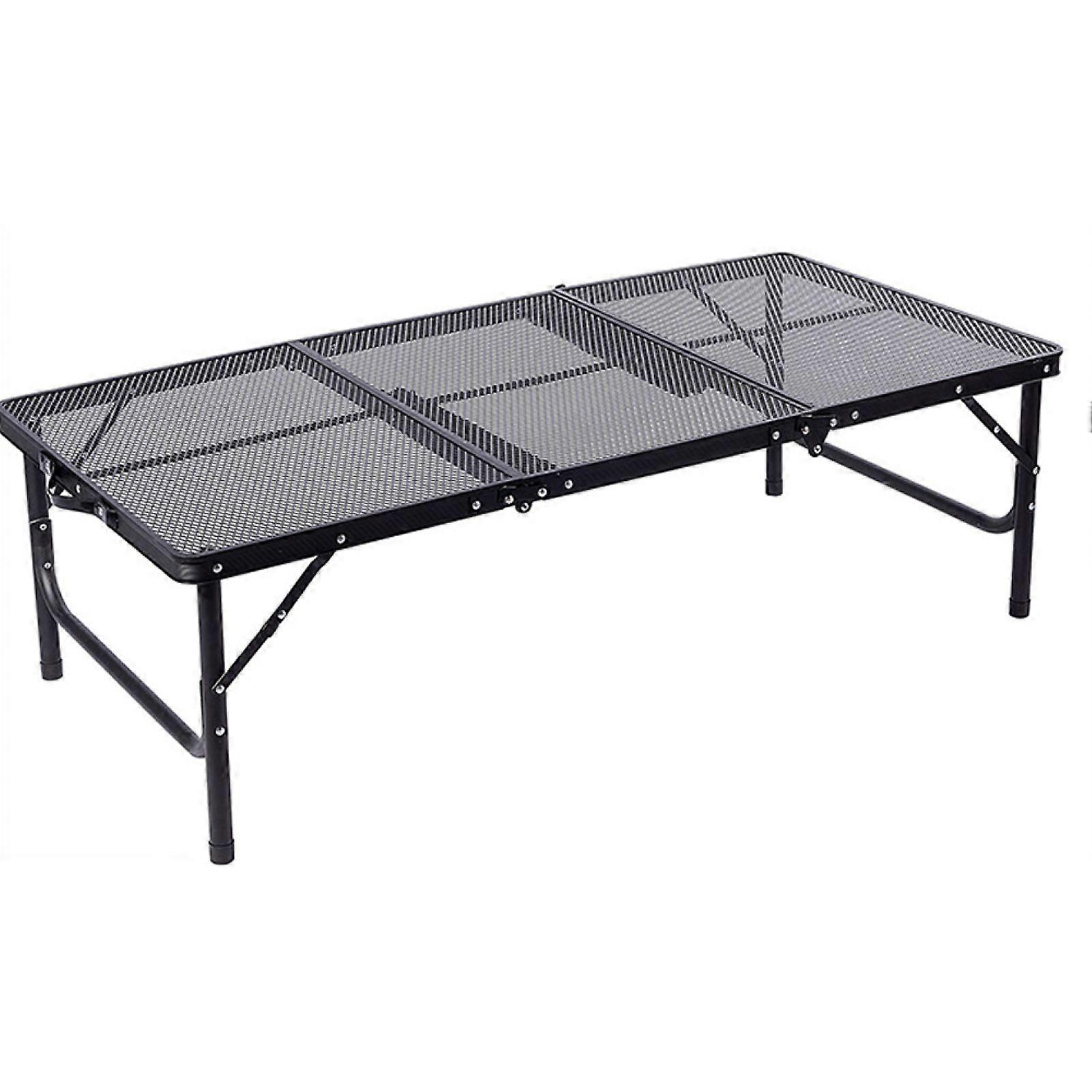 Camping Folding Table Portable Tri-fold Outdoor Table Adjustable Heights Foldable Table