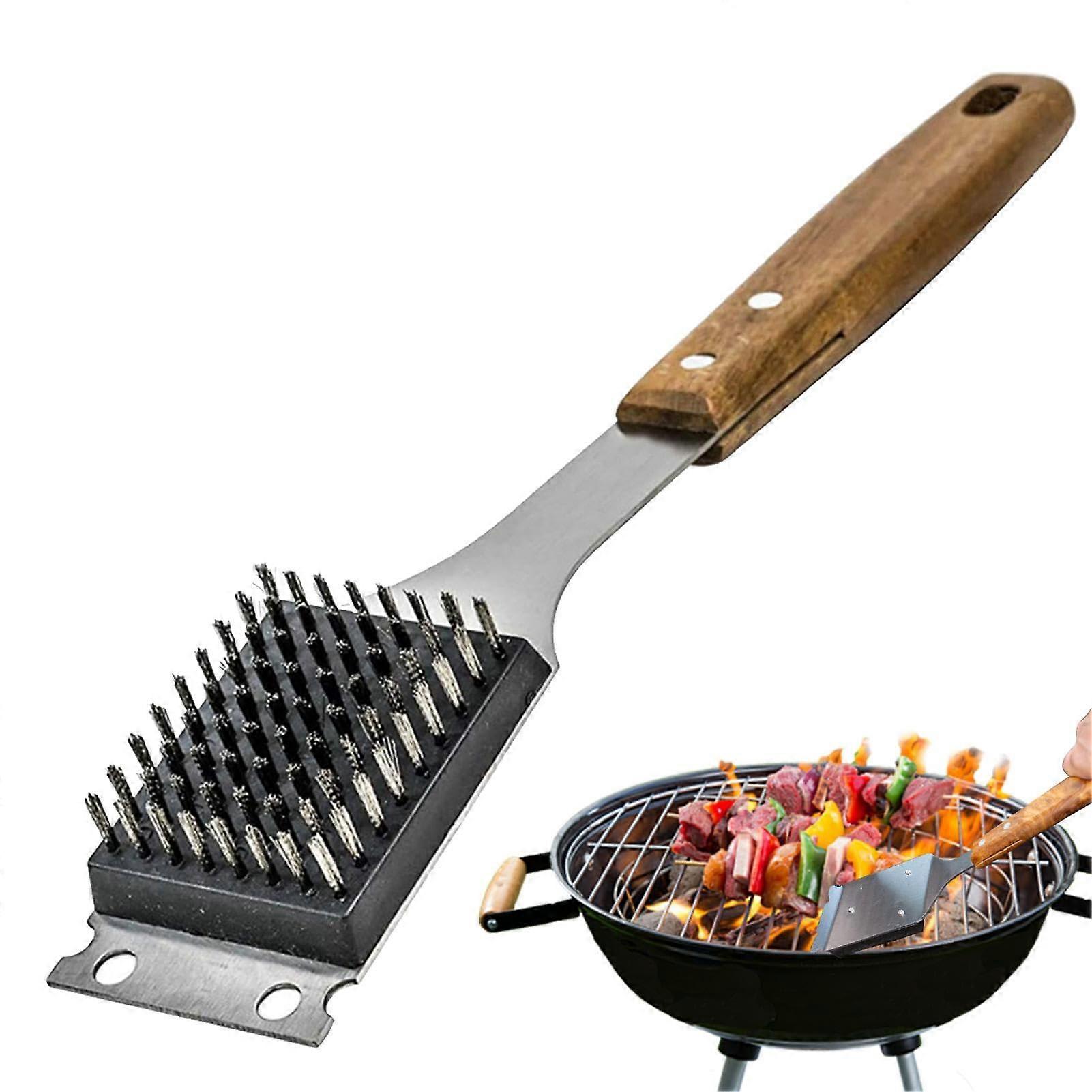 Grill Brush and Scraper Set, Stainless Steel Cleaning Brush for Grills, Portable BBQ Grill Cleaning Tool