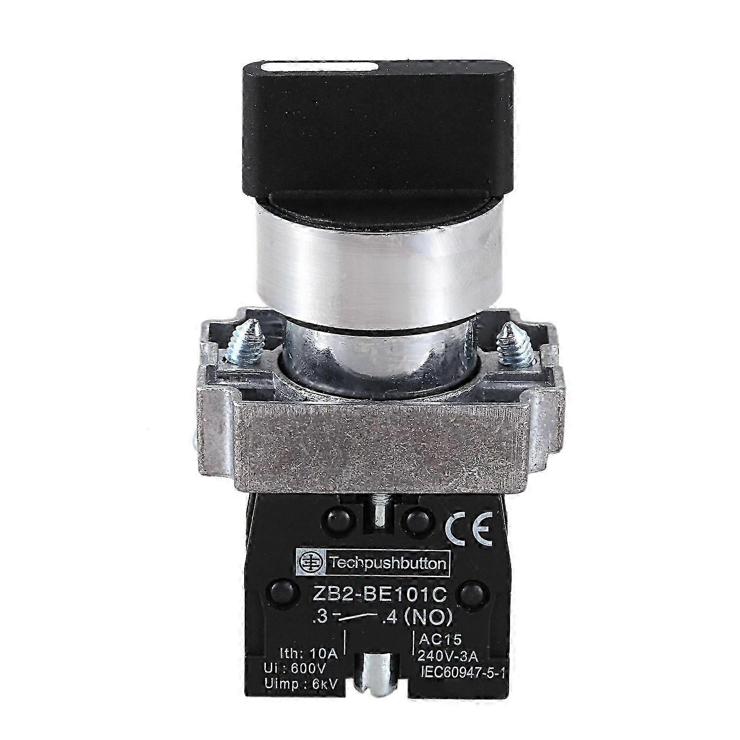 22mm Latching 2 NO 3-Position Rotary Selector Select Switch ZB2-BE101C