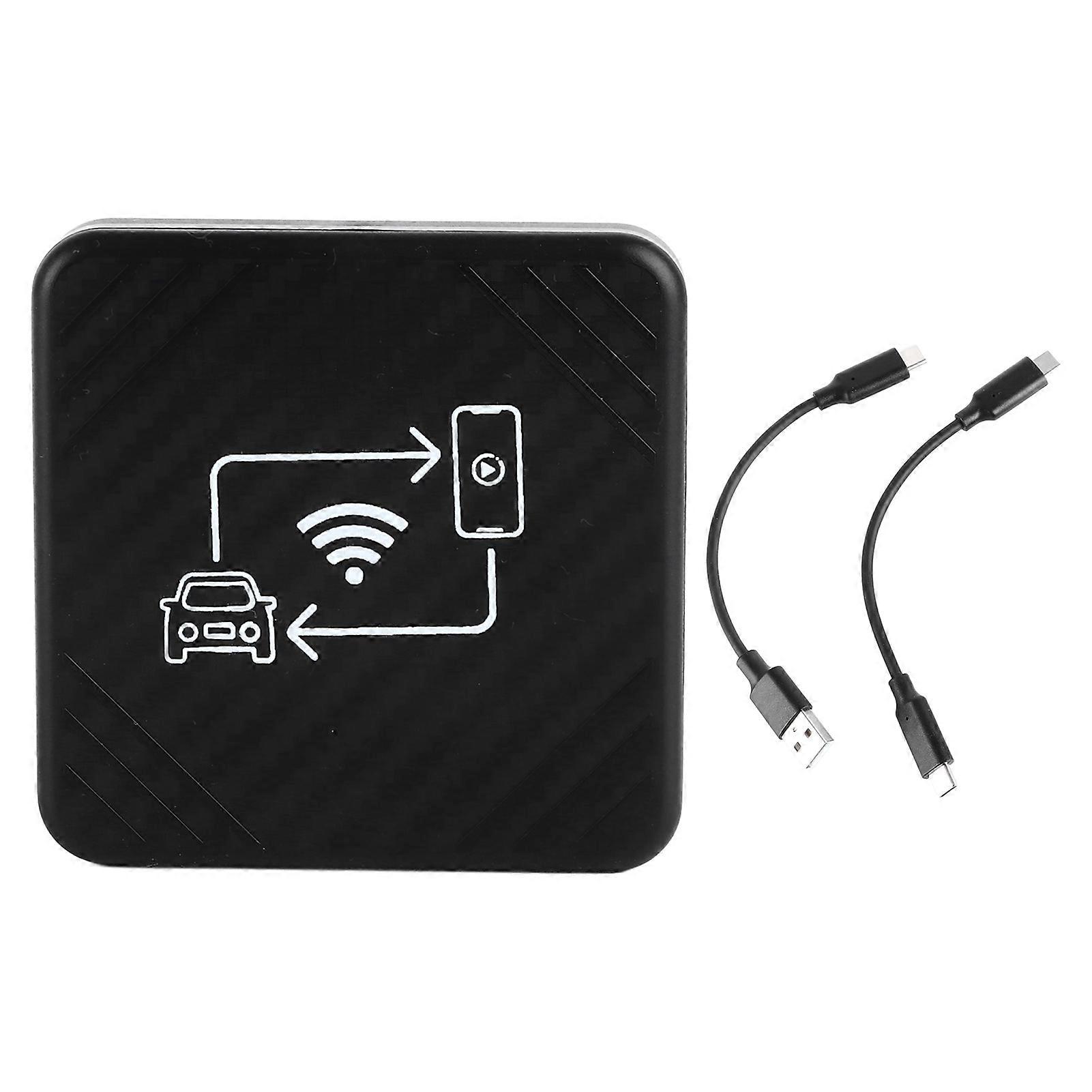 Carplay Box Wired to Wireless Adapter Bluetooth 5.0 Wifi for Android Auto Wireless Plug and Play Compatible with IOS 9 and Above
