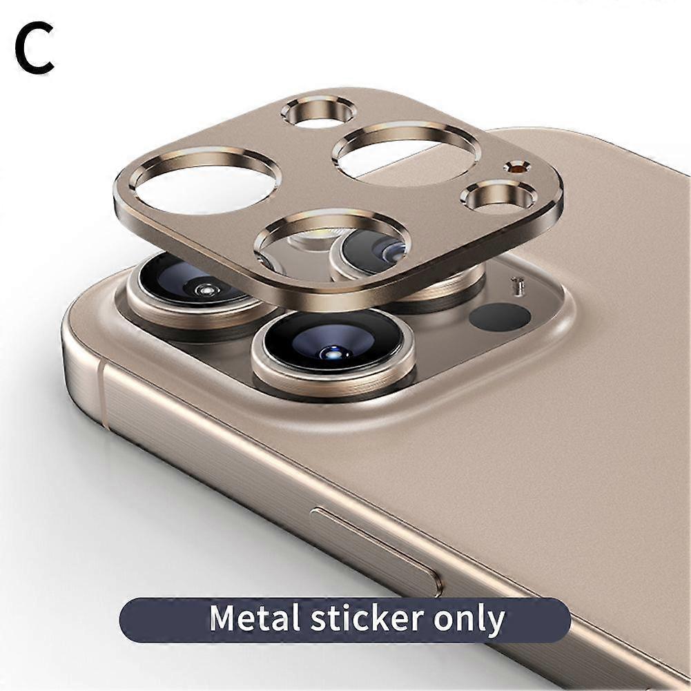 For iPhone 16 Pro Camera Lens Protector Aluminum Alloy Shockproof Scratch Resistant Easy Install