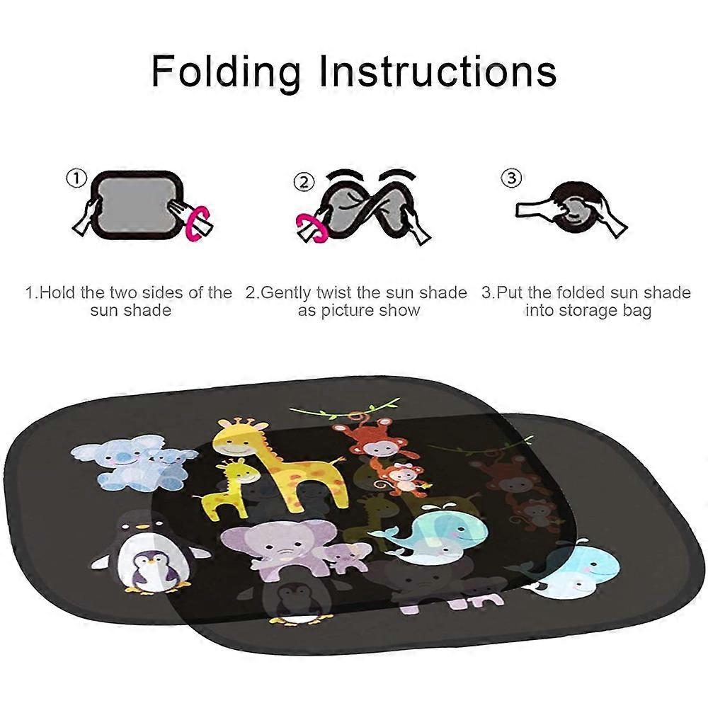 2Pcs Car Sun Shade Window Shade UV Protection Sunshade Shield Visor