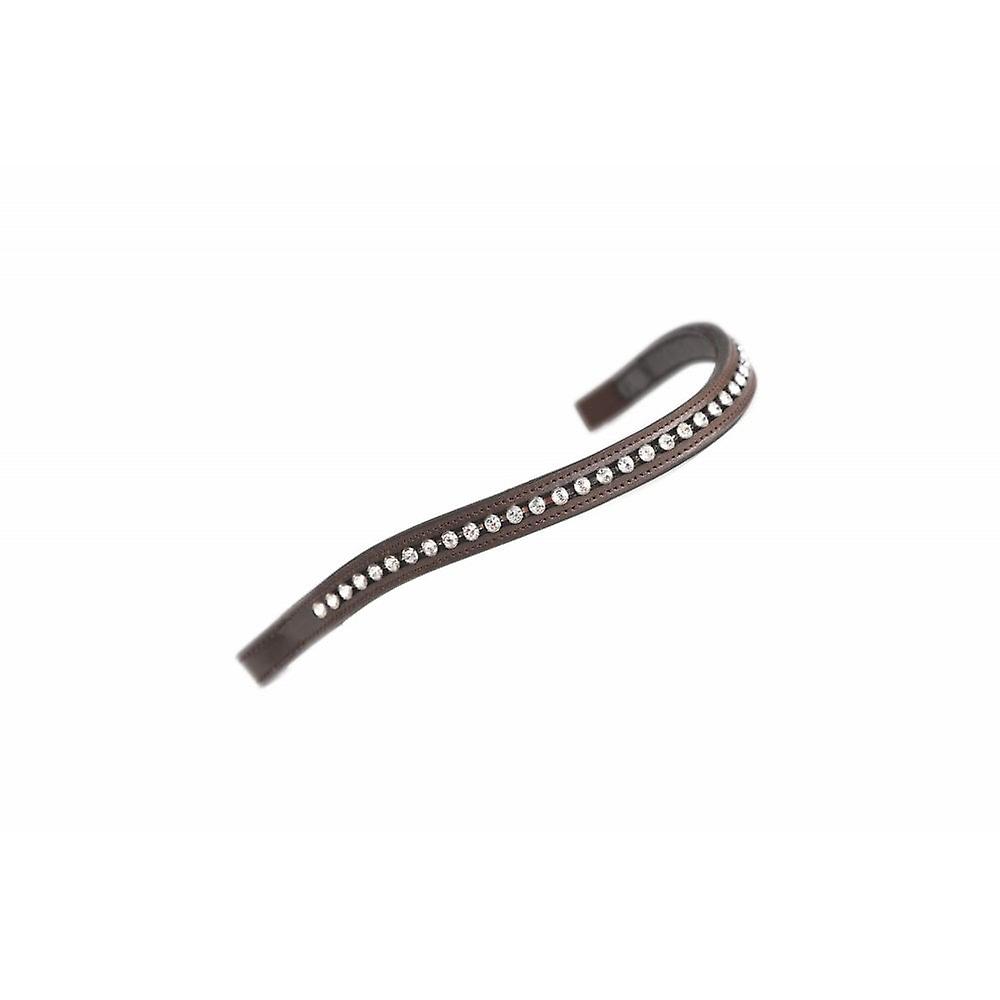 Shires Velociti Gara Large Diamante Browband - Havana/clear