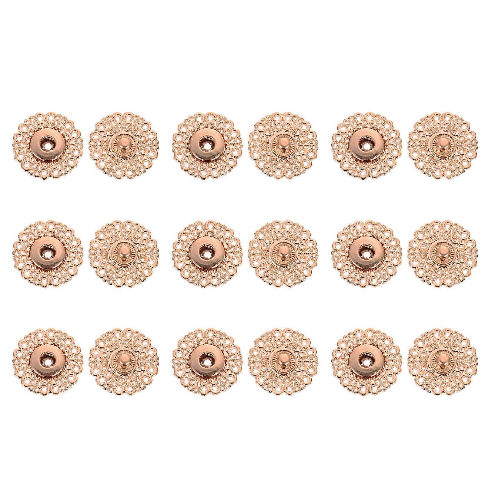 Metal Snap Fasteners Button Snap Fastener for Garment 10Pairs