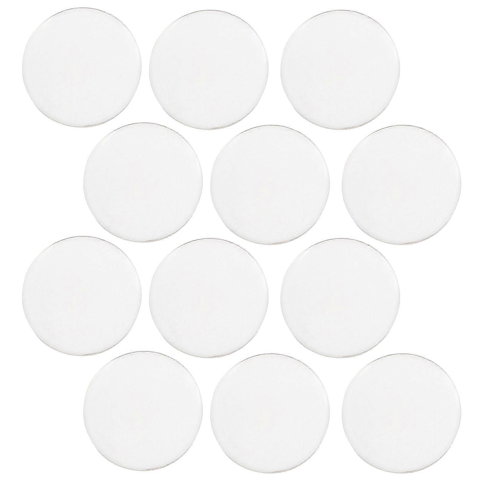 12pcs Convex Lens Magnifying Lens Transparent Optical Lens Magnifier Lens