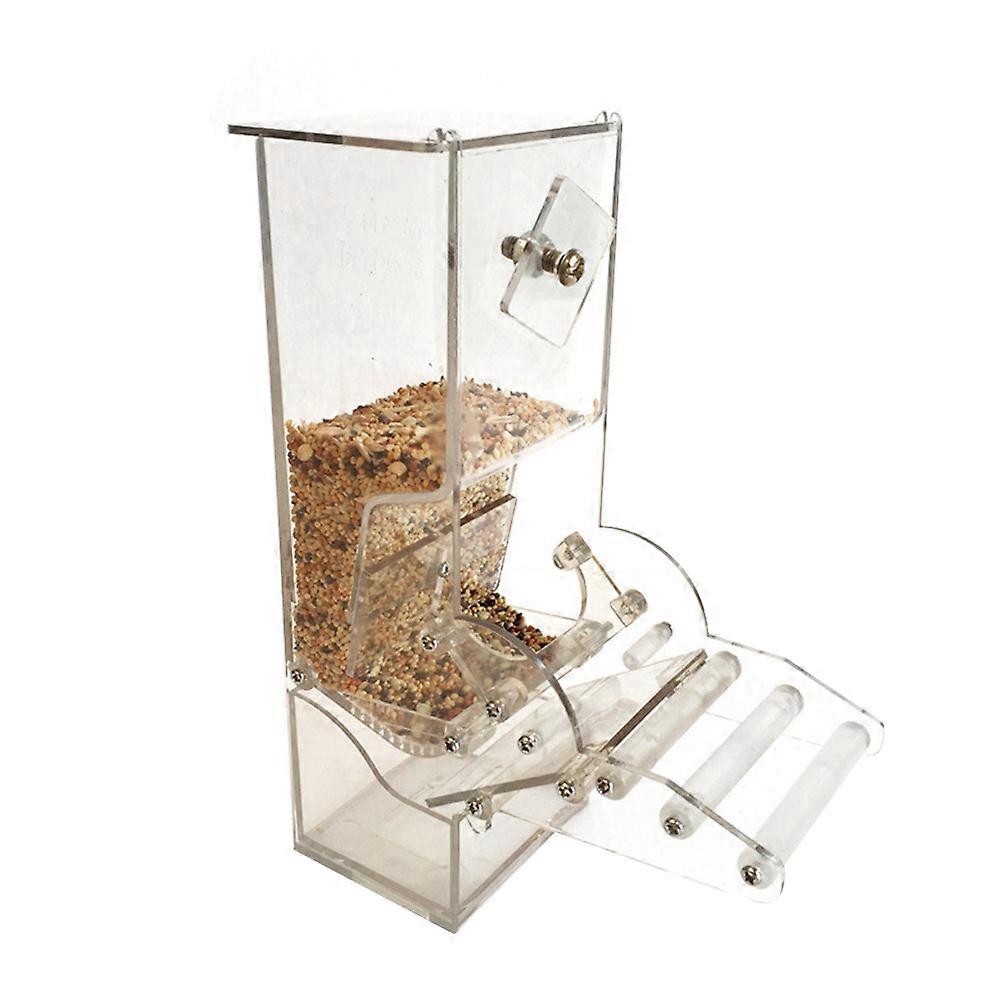 Here's an optimized product title and description for your **Adjustable Acrylic Parrot Feeding Box / Automatic Bird Feeder**:
### π¦ **Adjustable