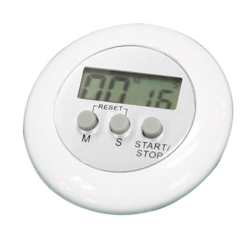 Countdown Timer Digital Kitchen Timer with Loud Alarm LCD Display Rectangular Shape White 6.40X6.40X2.00CM 1Pcs