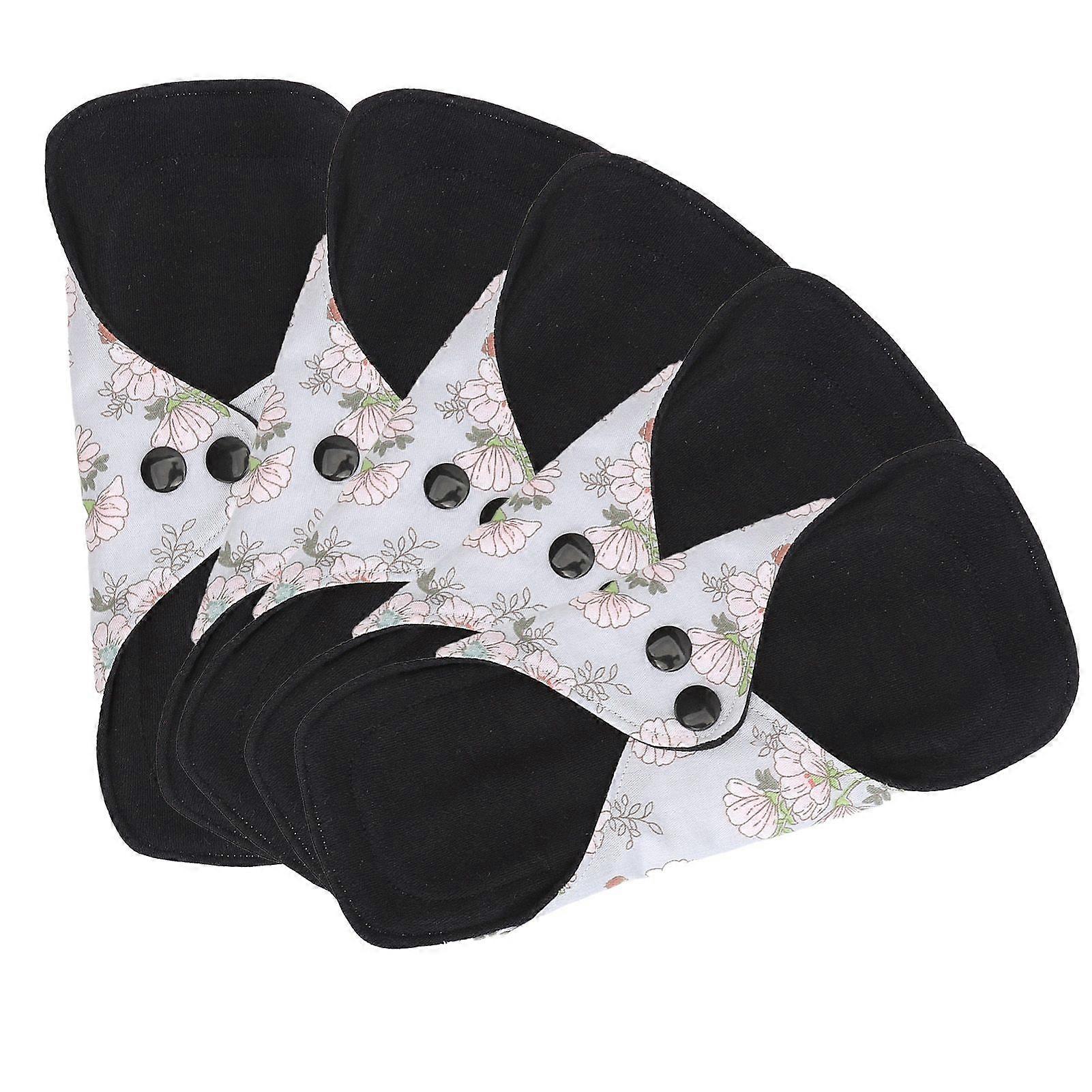 2025 Latest Model 5pcs Reusable Menstrual Pads Strong Water Absorption Soft Co...