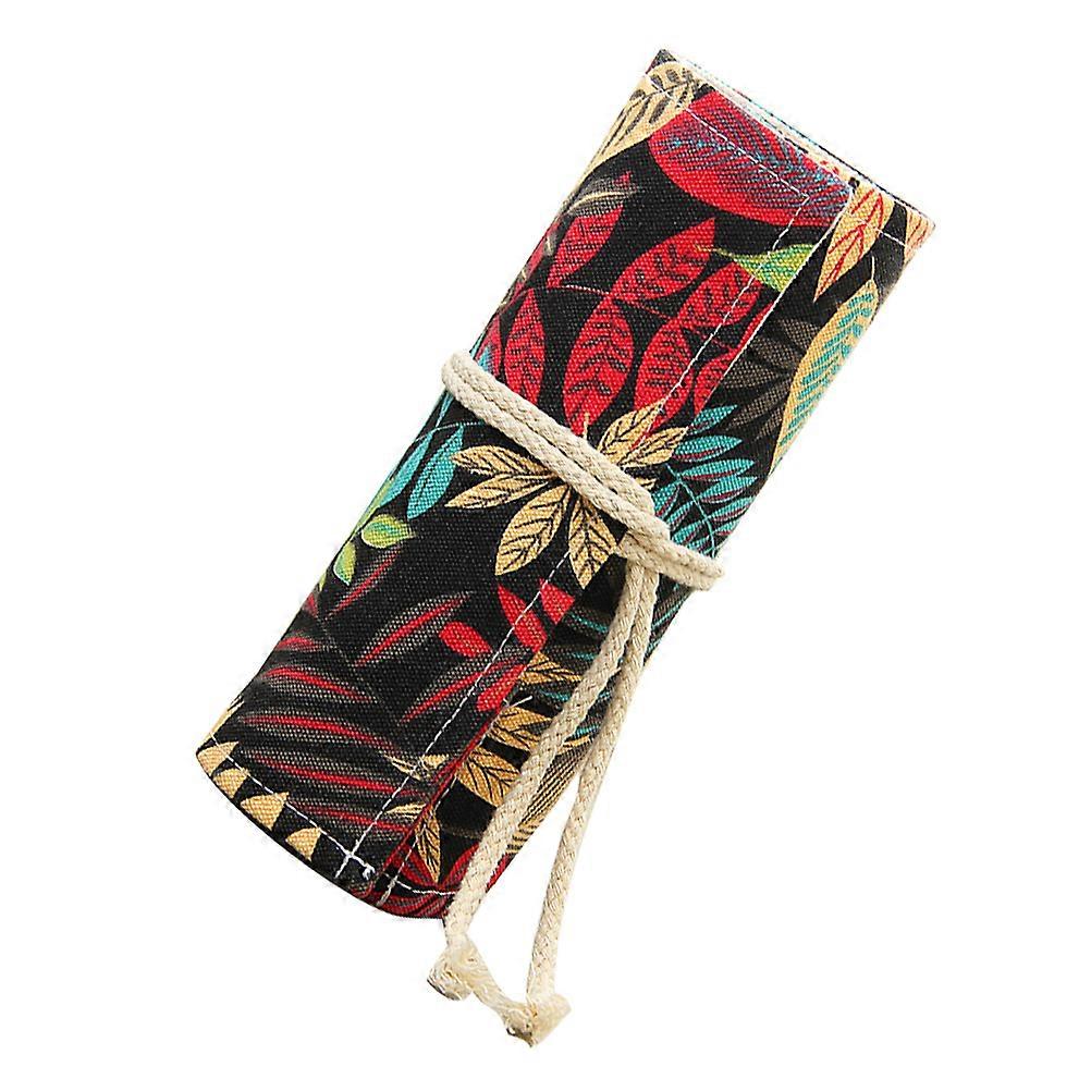 Pencil Case for Secondary School Roll Up Storage for Writers Ethnic Style 80*20cm Multi 1Set