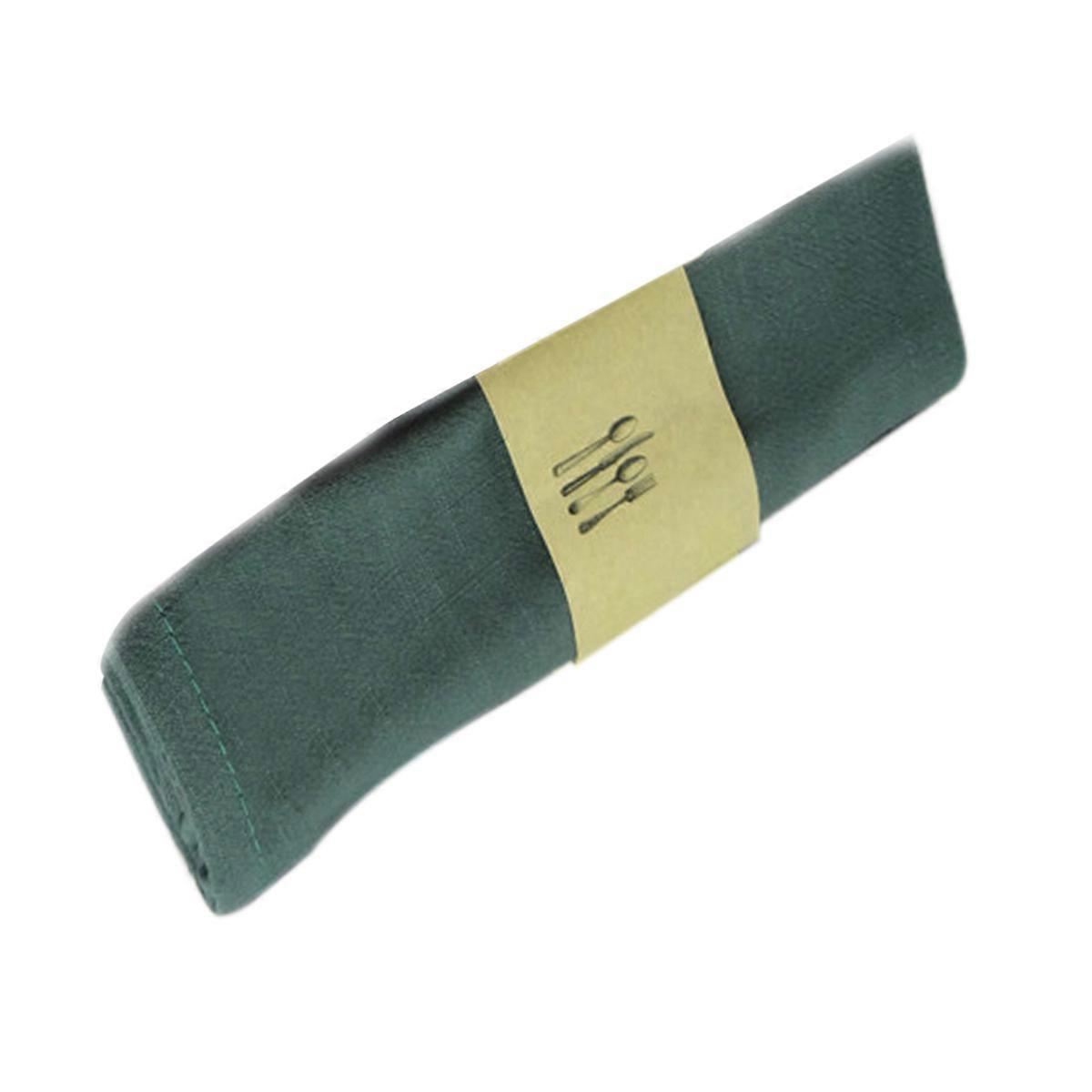 Dinner Cloth Napkins Napkin Dark Green Rectangular Flax Kitchen Use 1Set