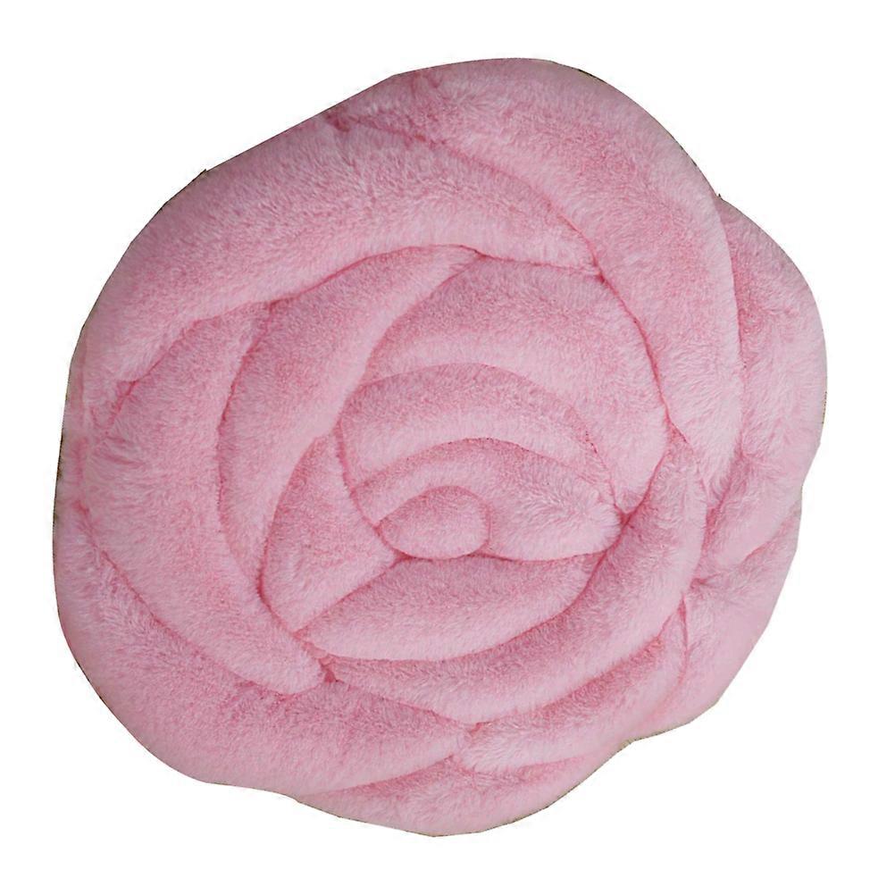 Kawaii Flower Seat Cushion Square Shaped Polyester Material For Dining Room Deep Pink 17.7 17.7 1.6in 1Pack