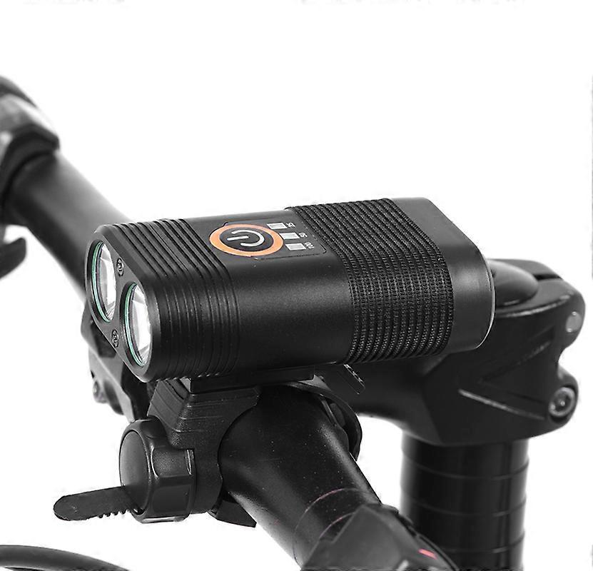 Aluminium Alloy Waterpoof Bike Front Head Light Bicycle Handlebar Lamp with Mount(Black)