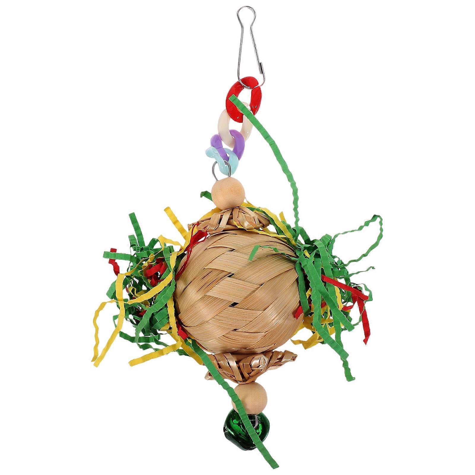 Parrot Hanging Chew Toy Birdcage Biting Toy Bird Owners 22.5x8x5cm Chewing 1Set