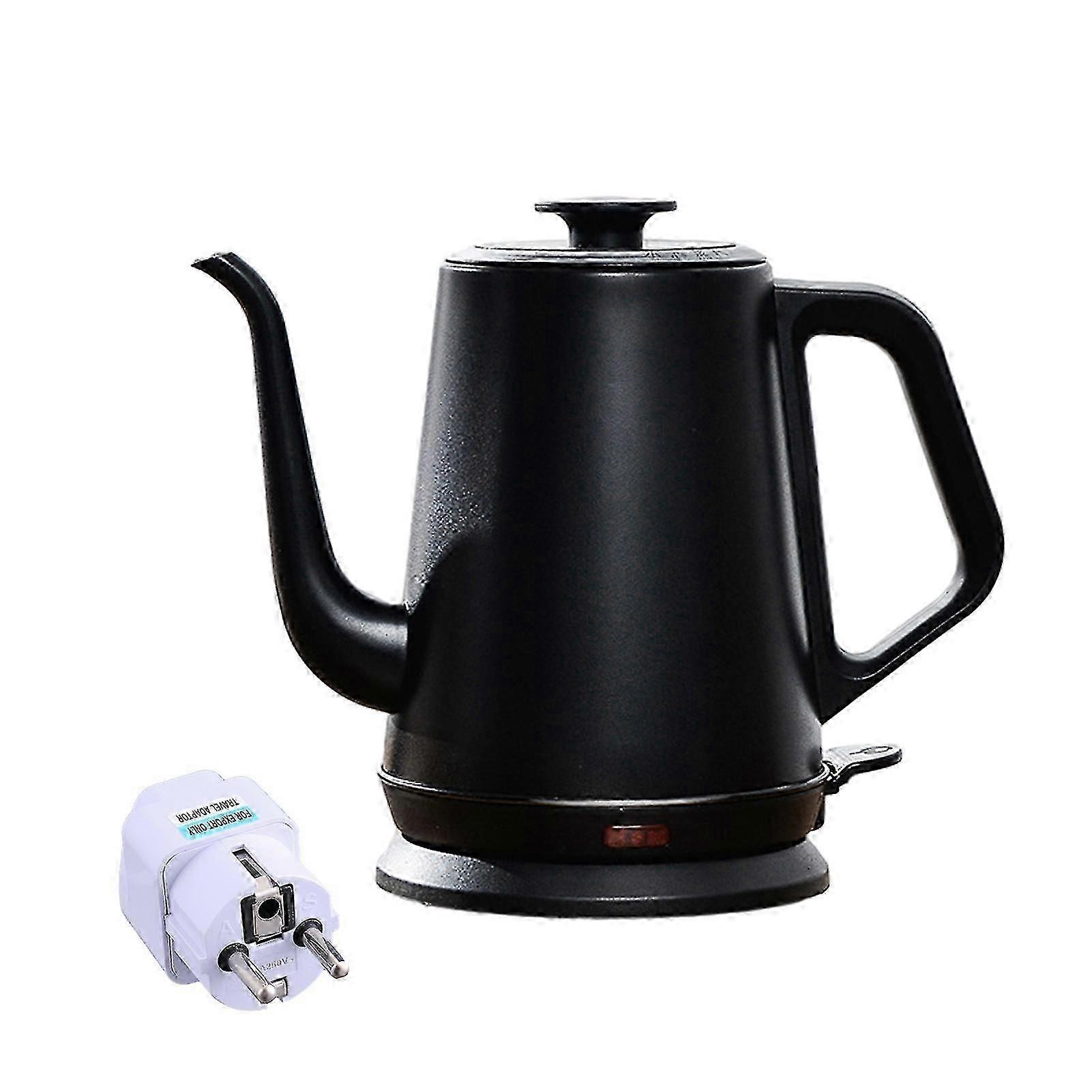 Long Spout Pour Over Coffee Kettle with German Plug Adapter Precision Gooseneck Design for Home Brewing Enthusiasts
