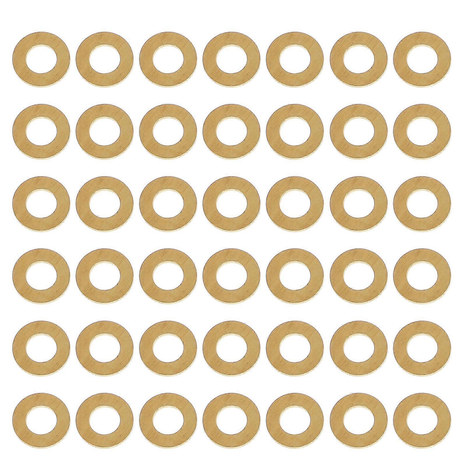 Brass Washers Copper Flat Sealing Electrical Connections Hardware Fastening Accessories Pressure Distribution 50Pcs