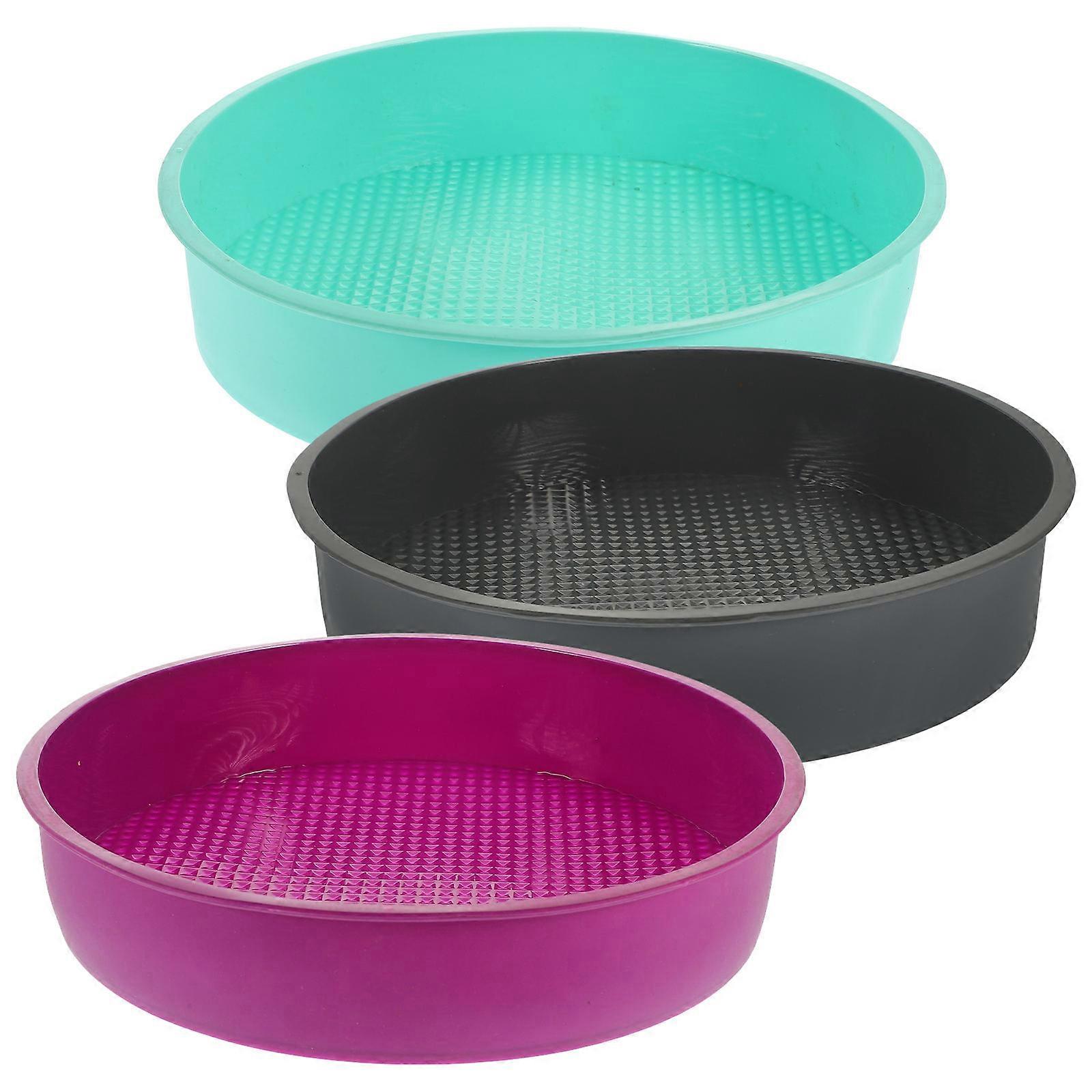 قالب خبز دائري غير لاصق سيليكون غسالة صحون آمن عشاق الطبخ 9.6x9.6x2.3in 1 عبوة