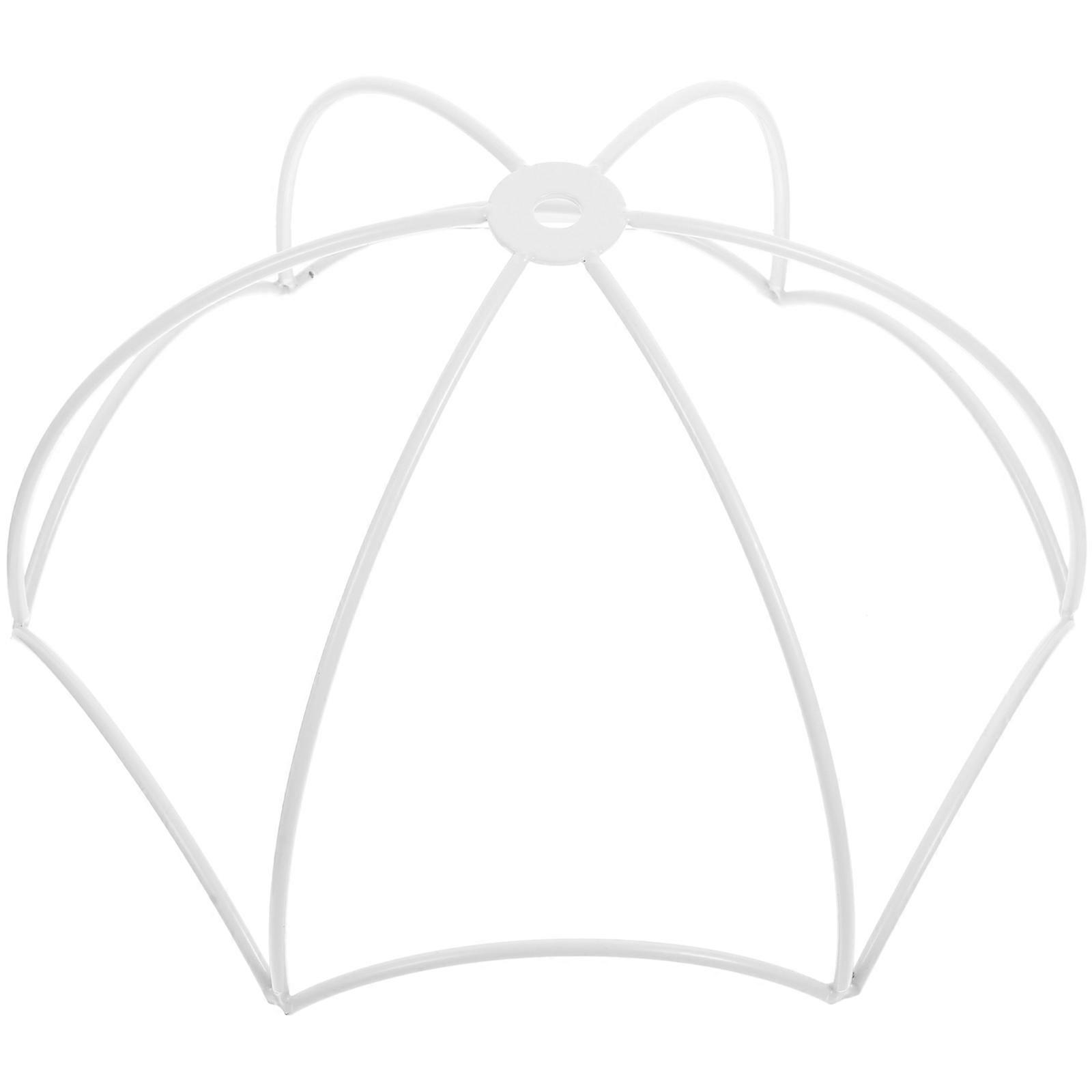 Lampshade Frame Metal Wire Lamp Guard Diy Chandelier Lampshade Accessory Home Handicraft Enthusiasts 25X25X14.5CM 1Set