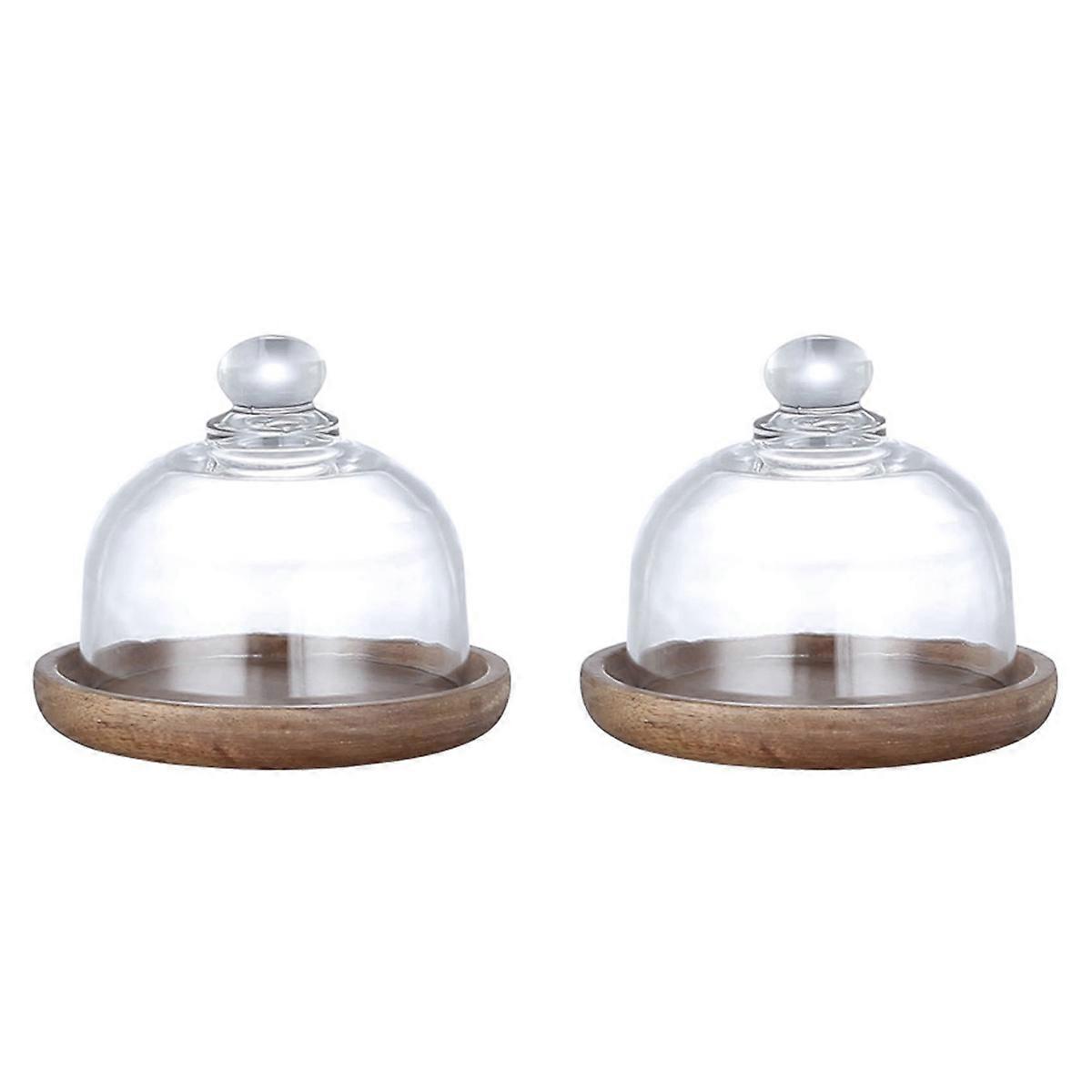 Multifunctional Mini Dessert Cake Dish with Dome Lid for Home Hotels