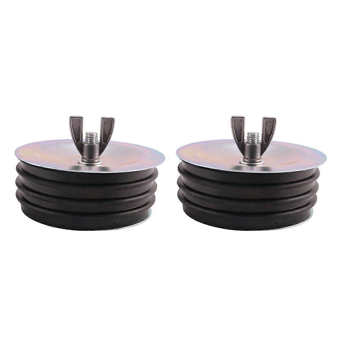 4In Steel Mechanical Plug, with Screw and Wing Nut for Pipe Sink Pool