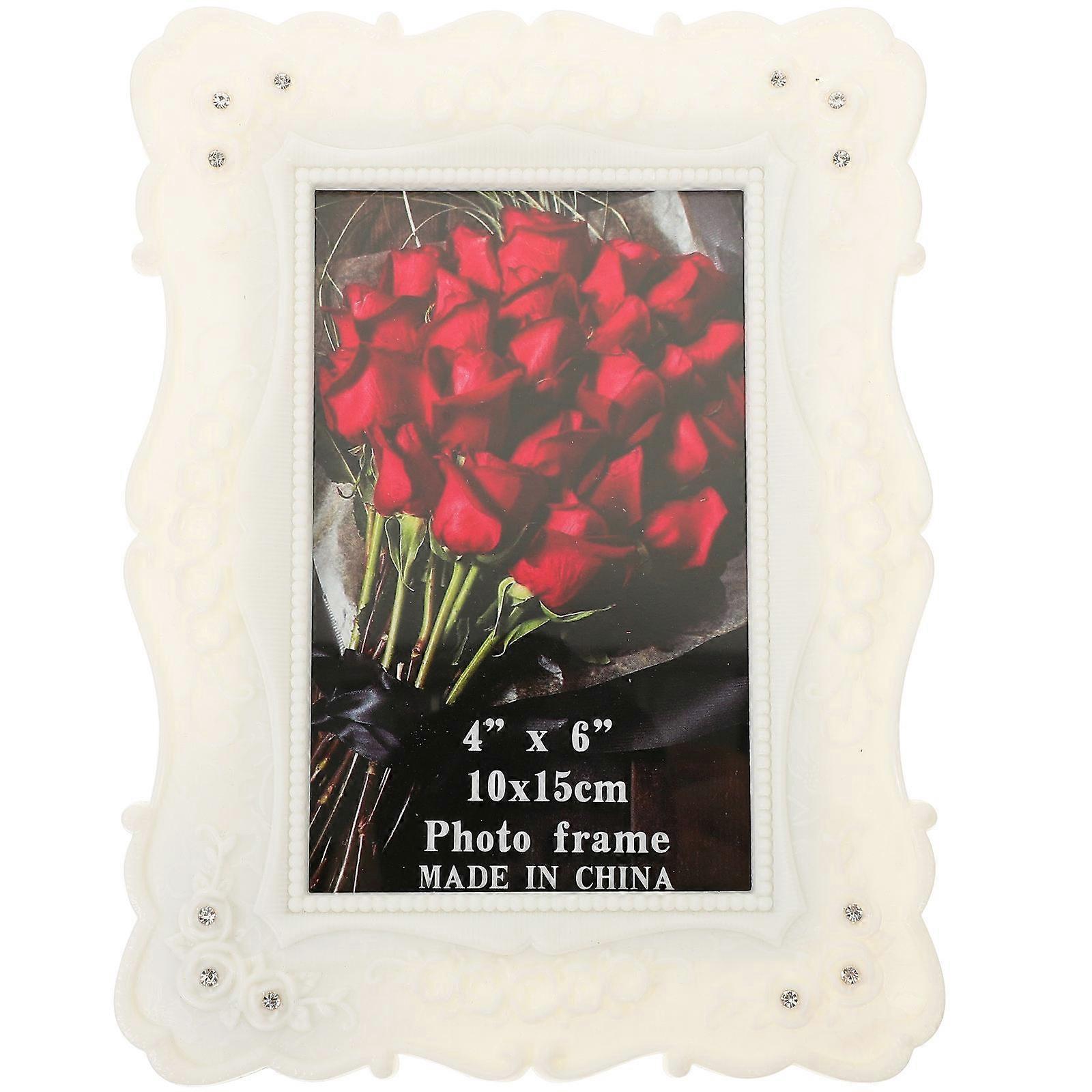 Unique Picture Frame Home Use Study Rectangular Resin 7.7X5.9X0.4in 1Pack
