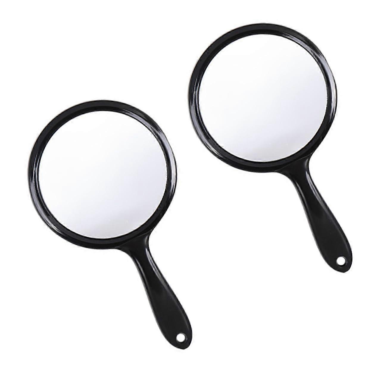 Double-Sided Makeup Mirror, 2-Piece Set, Ergonomic Handheld, Portable for Home or Travel, Precise Makeup