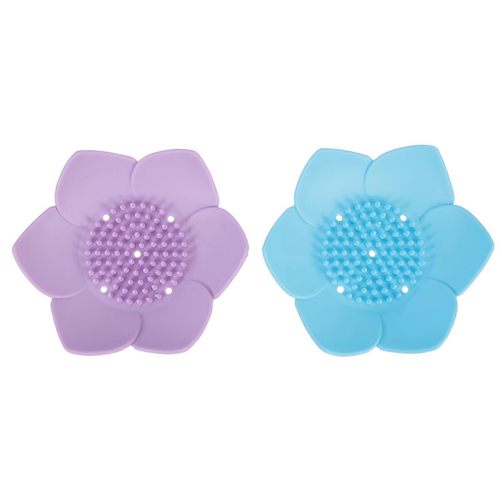 Kitchen Soap Tray Multi-Function Soap Dishes Store Soap Silicone Counter Soap Dish 2Pcs