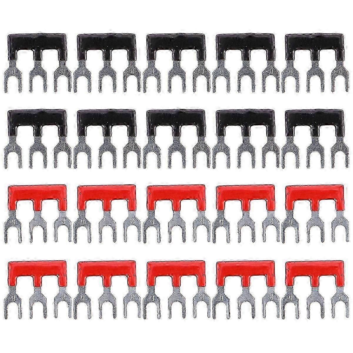 20pcs TB1503 Double Row Screw Terminal Shorting Strip Shorting Strips Red