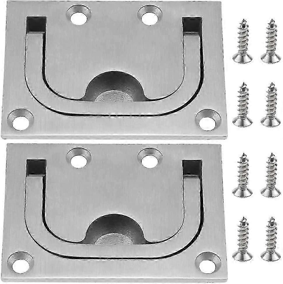 2 Pack Boat Flush Hatch Stainless Steel Marine Handle Boat Recessed Hatch
