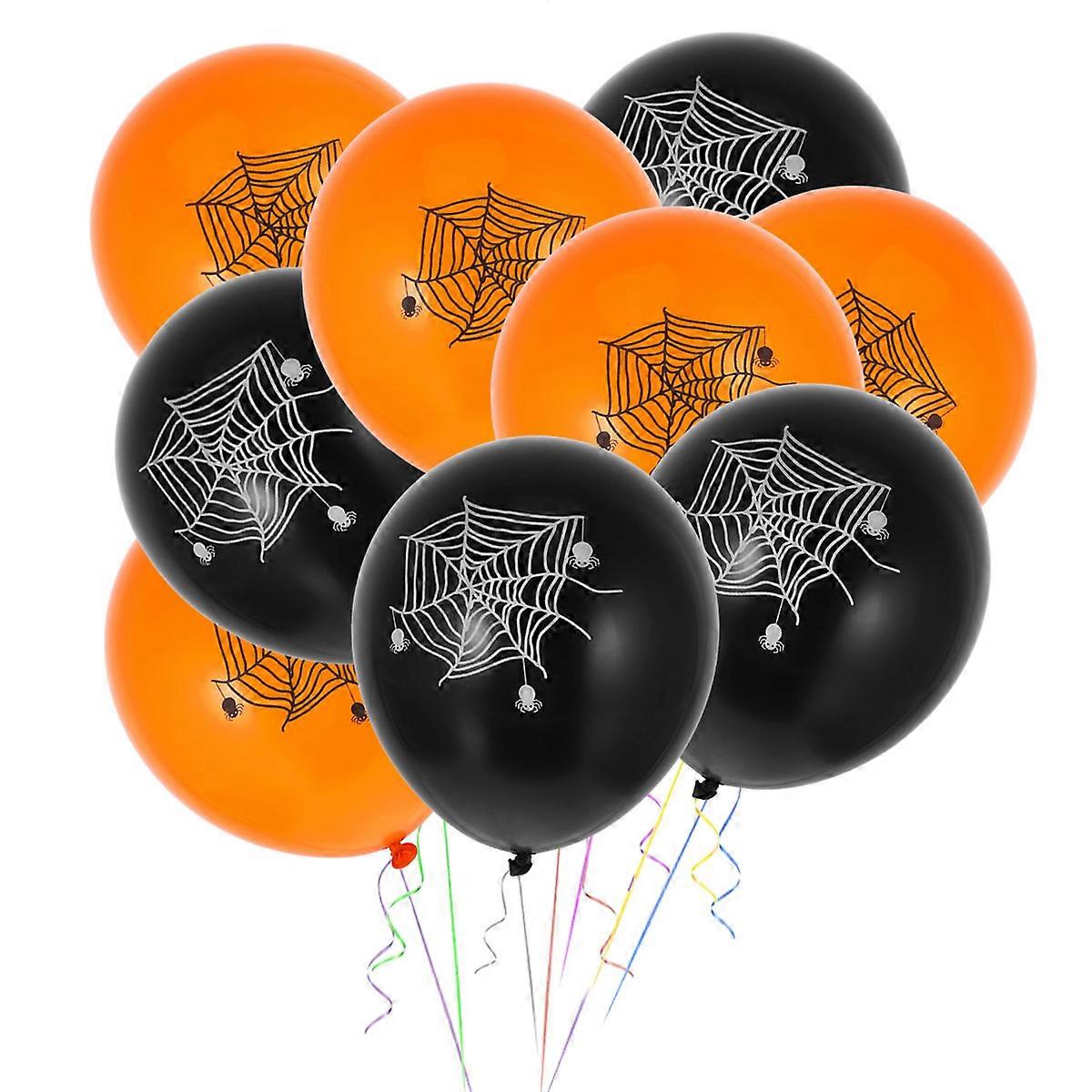 Halloween Balloon for Party Decoration Festive Atmosphere Round Latex Balloons 50Pcs Black Orange