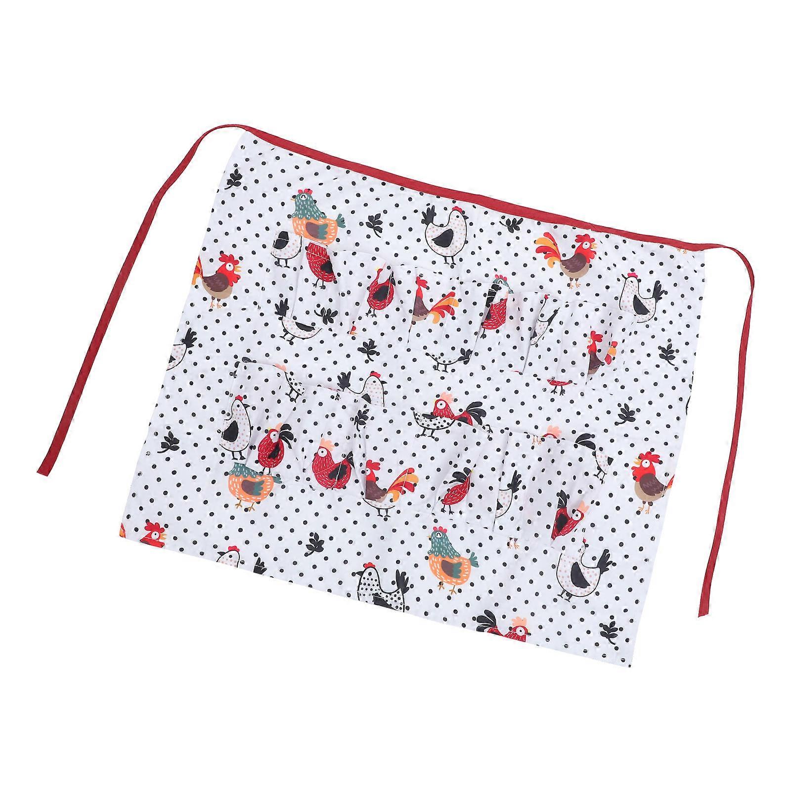 Egg Pocket Apron Farm Work Holding Small Items Rectangular Pockets Multi 1Pcs