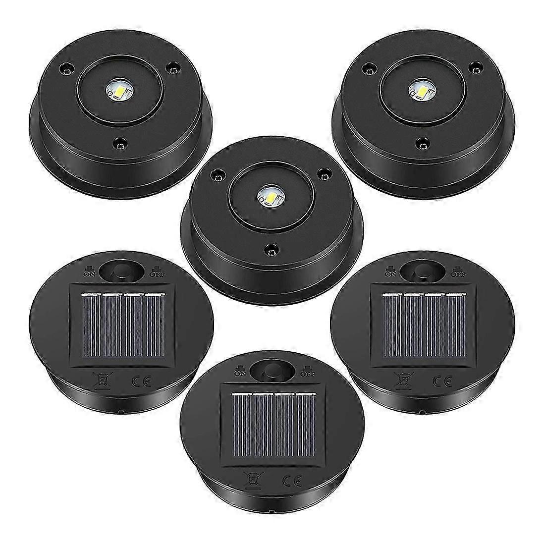 6 Pcs Solar Lights Replacement Top 7 Lumens Solar Lantern Parts LED Solar Panel Lantern Lid Lights f
