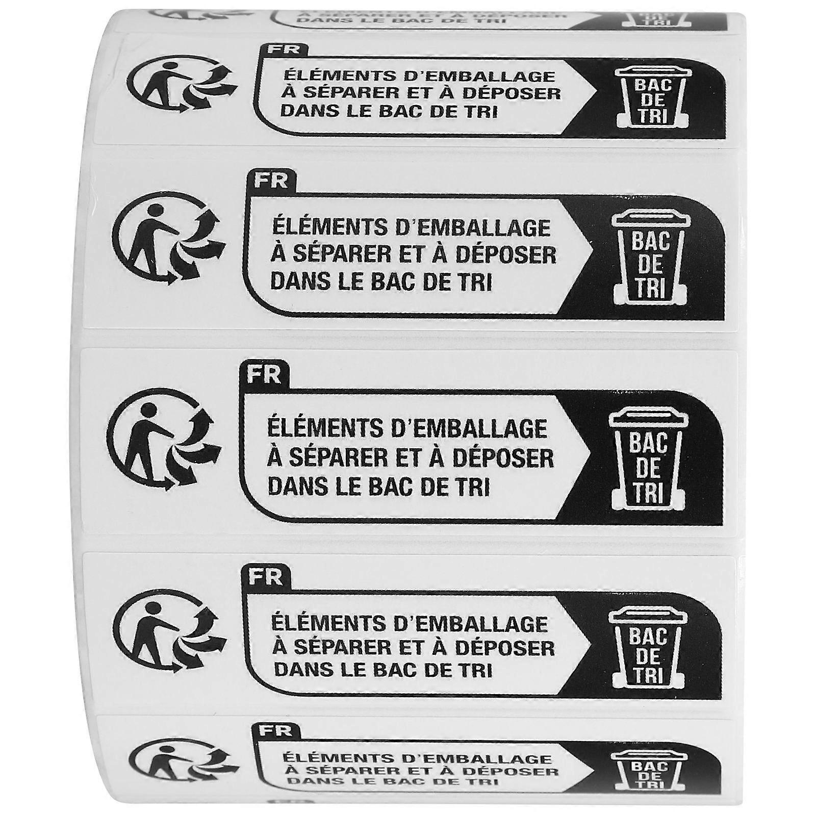 Trash Bin Labels Waste Classification Sorting Sticker General Users Assorted Color 7.00X2.00X0.10CM Wear Resistance 2000Pcs