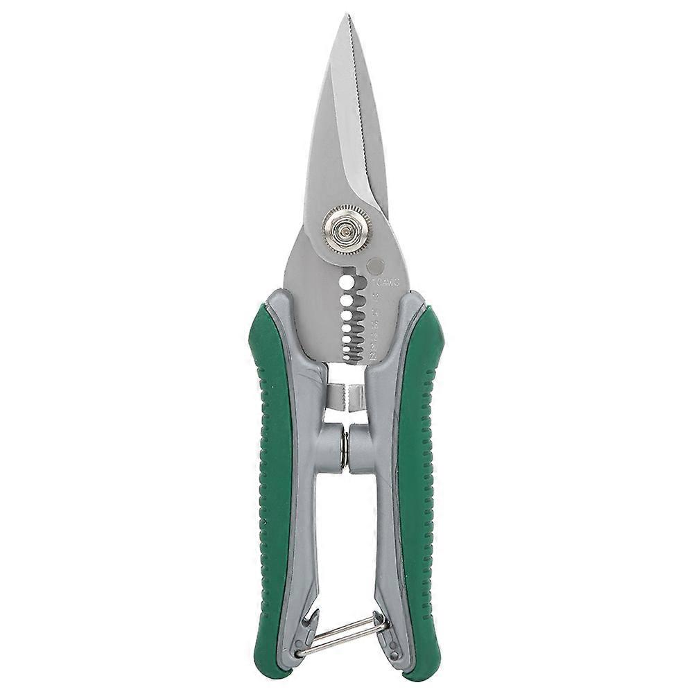 6in Stainless Steel Cable Cutter, Multi-Function Scissors, Wire Stripper and Crimpers
