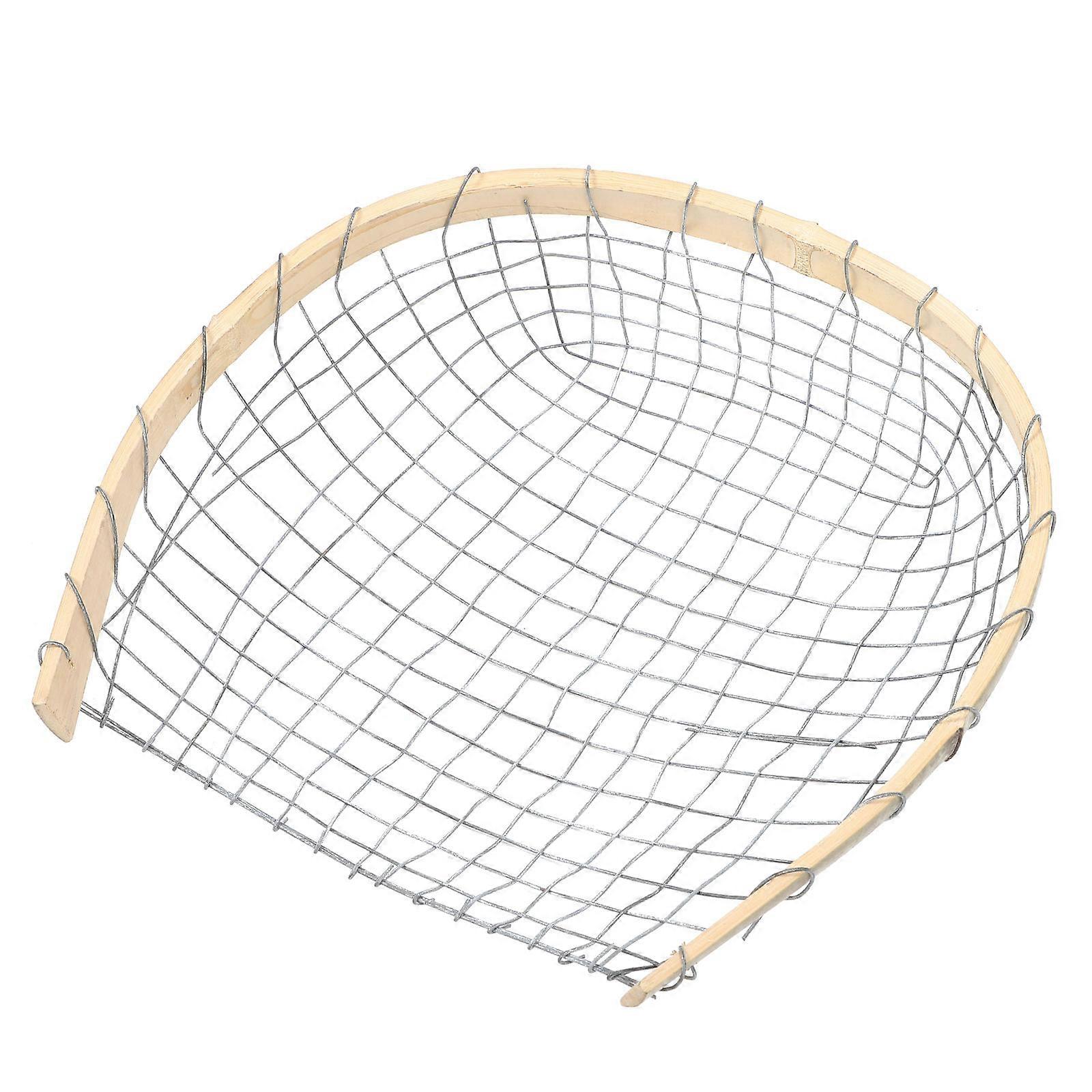 Screening Sieve Bucket Dustpan Potable Filter Pan For Yard Cleaning Silver 39.50X39.50X9.00CM Slag Filtration 1Set