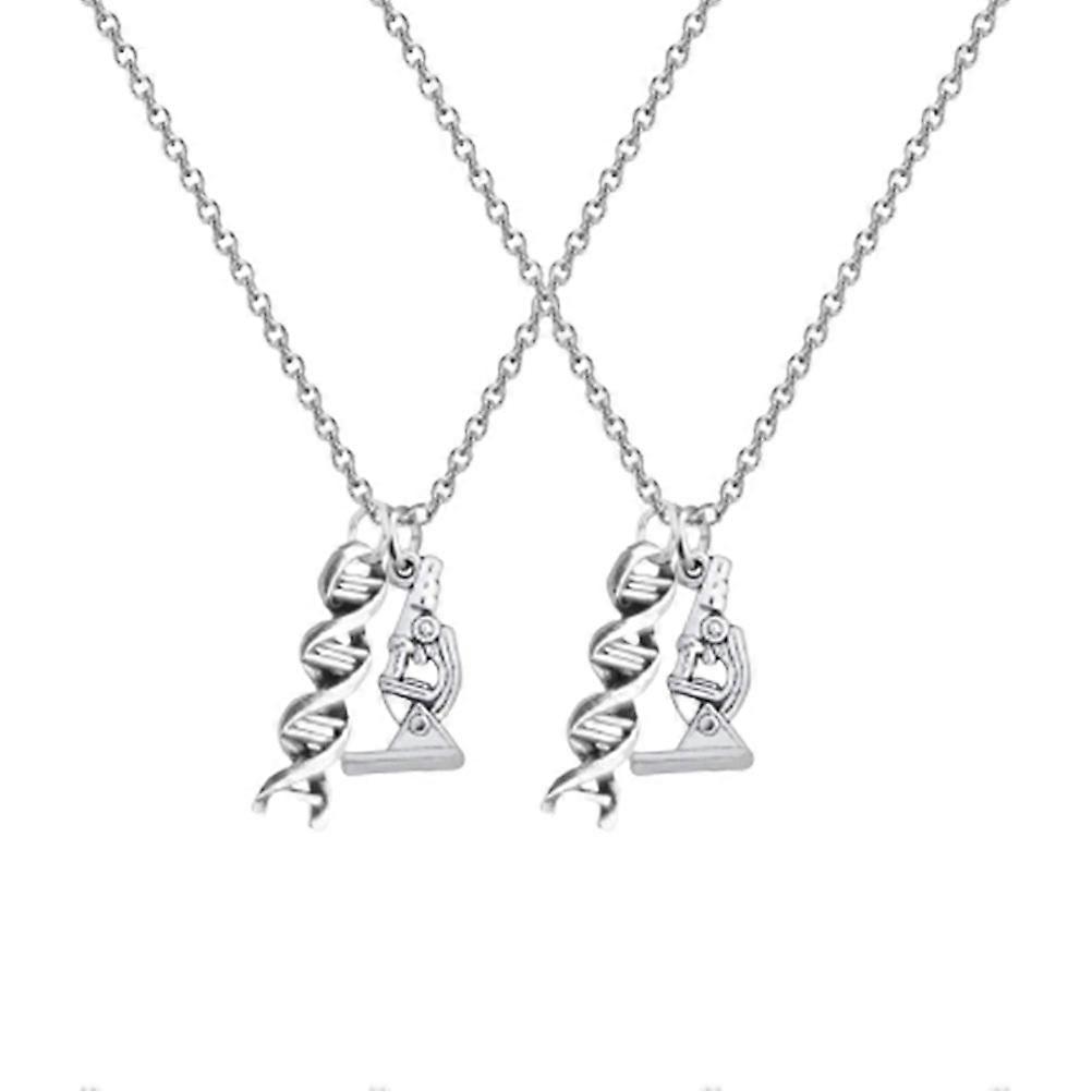 Crafted Alloy Necklace with Delicate Microscope Design Suitable for Keepsakes