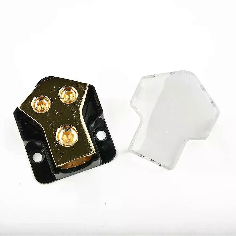 Car Audio Power Supply Distribution 2 Way Power Distribution Block Ground Splitter For Car Boat Copper Power Distributor Block